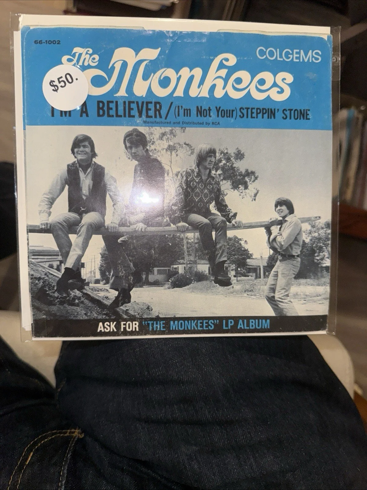 The Monkees~I’m a Believer/Steppin’ Stone/45-NM+Vinyl/NM Pic Sleeve/M Labels, изображение 3