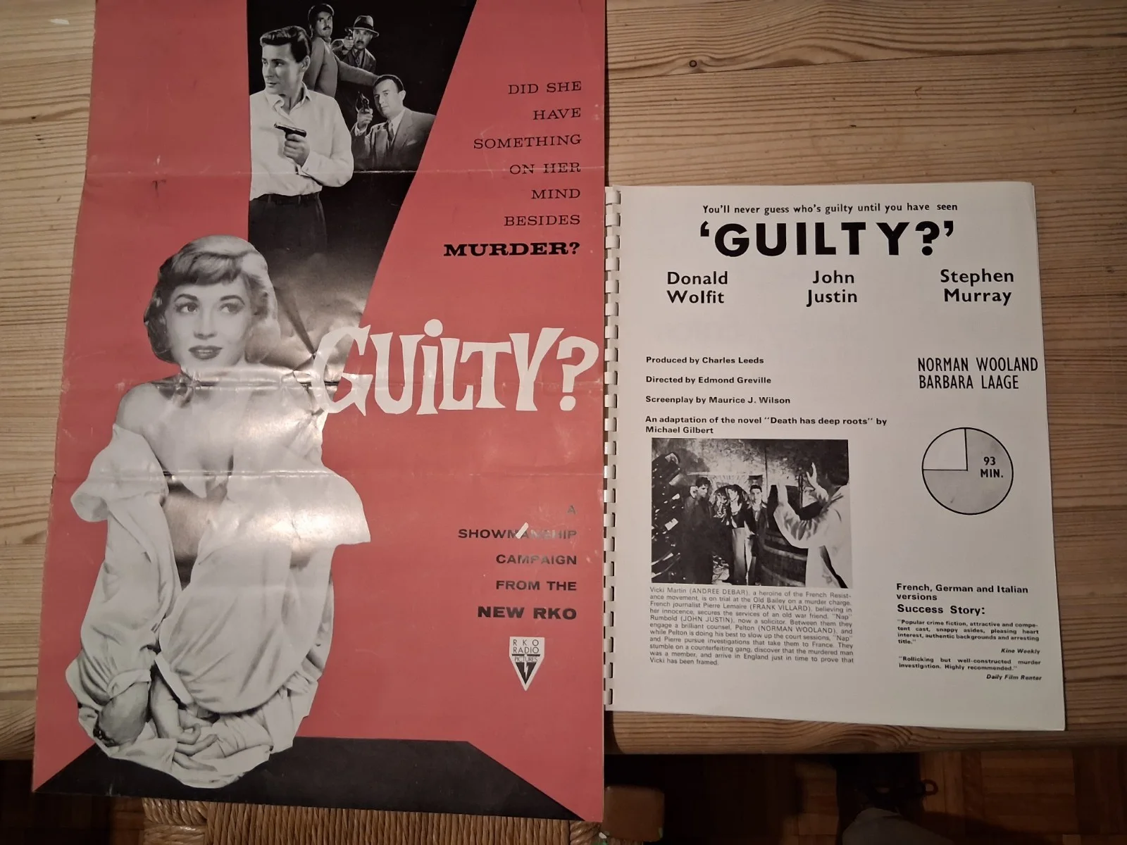 1956 film ''Guilty'' Exhibitors Campaign Book + ''Take your Pick'', image 2