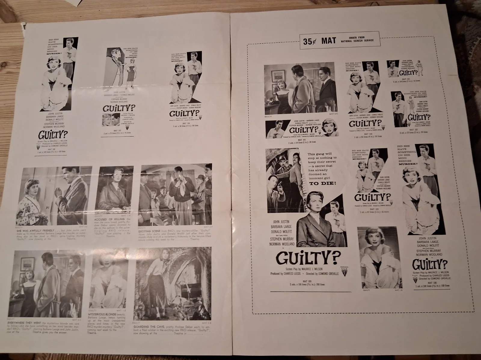 1956 film ''Guilty'' Exhibitors Campaign Book + ''Take your Pick'', image 5