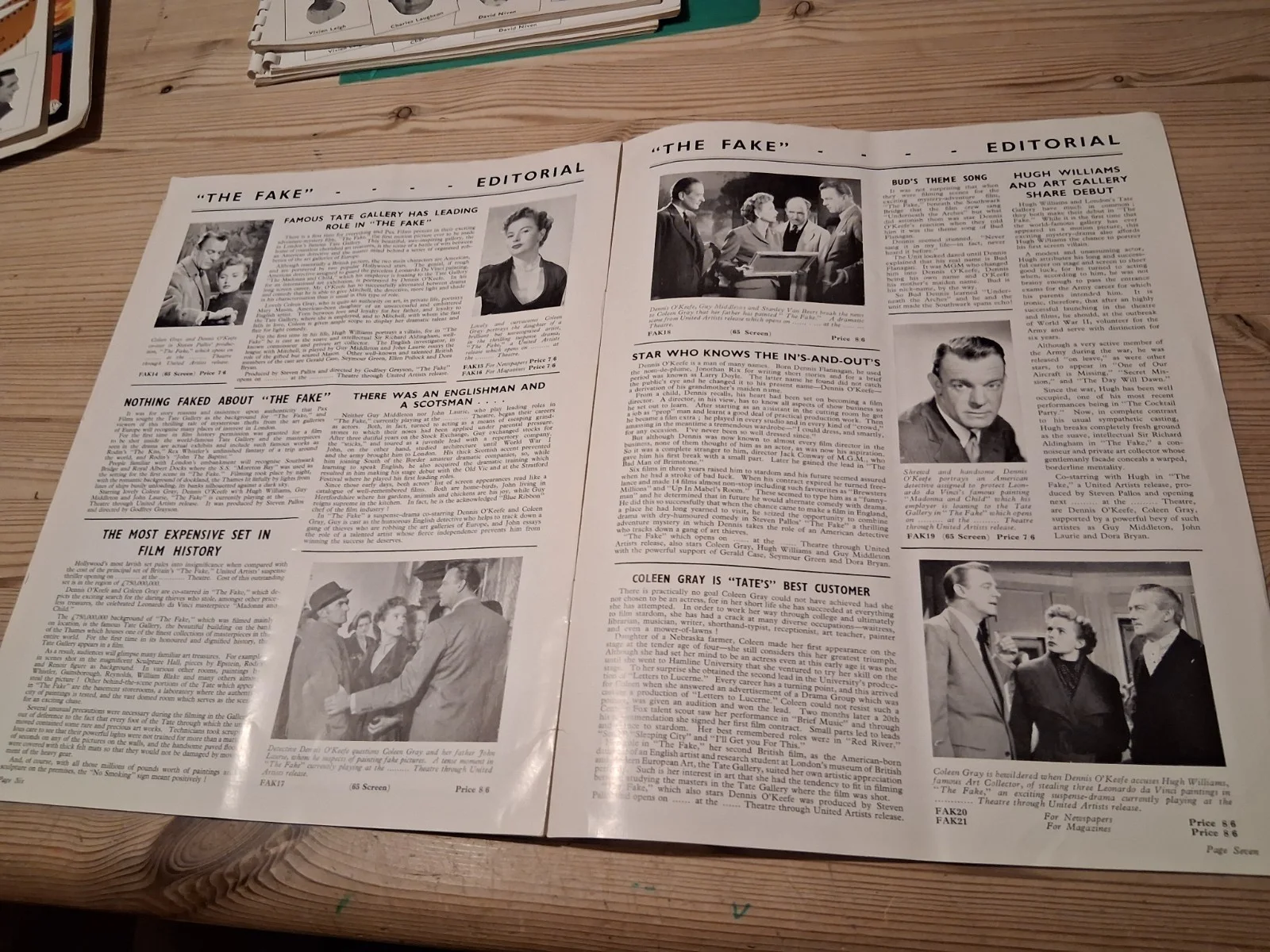 1953 film ''The Fake'' Exhibitors Campaign Book plus ''Take your Pick'', изображение 5