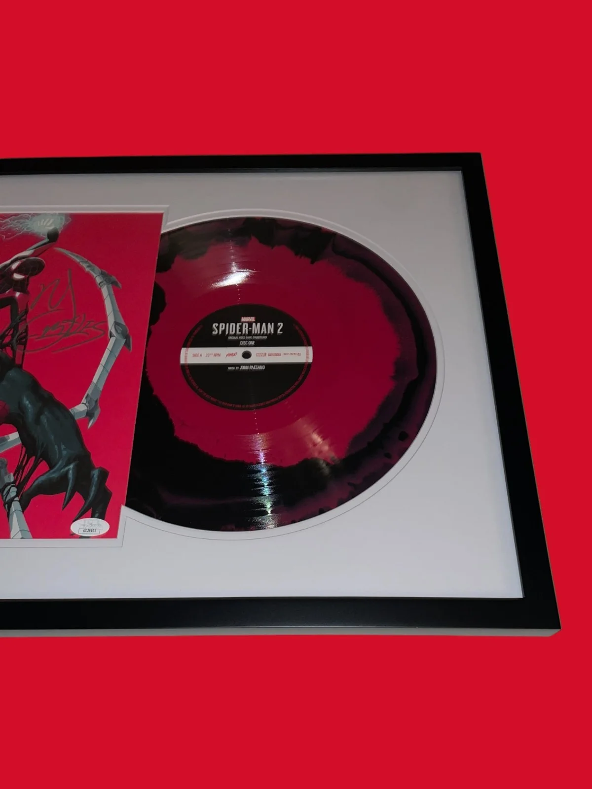 Yuri Lowenthal, Nadji Jeter — Yuri Lowenthal & Nadji Jeter Signed Spider-Man 2 Framed Mondo Vinyl JSA COA, изображение 4