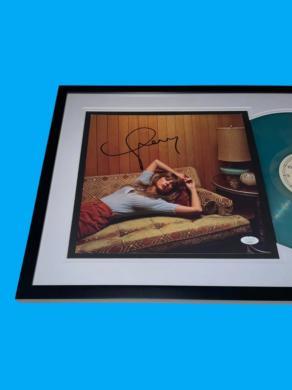 Taylor Swift Signed Midnights Moonstone Edition Framed Vinyl Autograph JSA COA, image 4