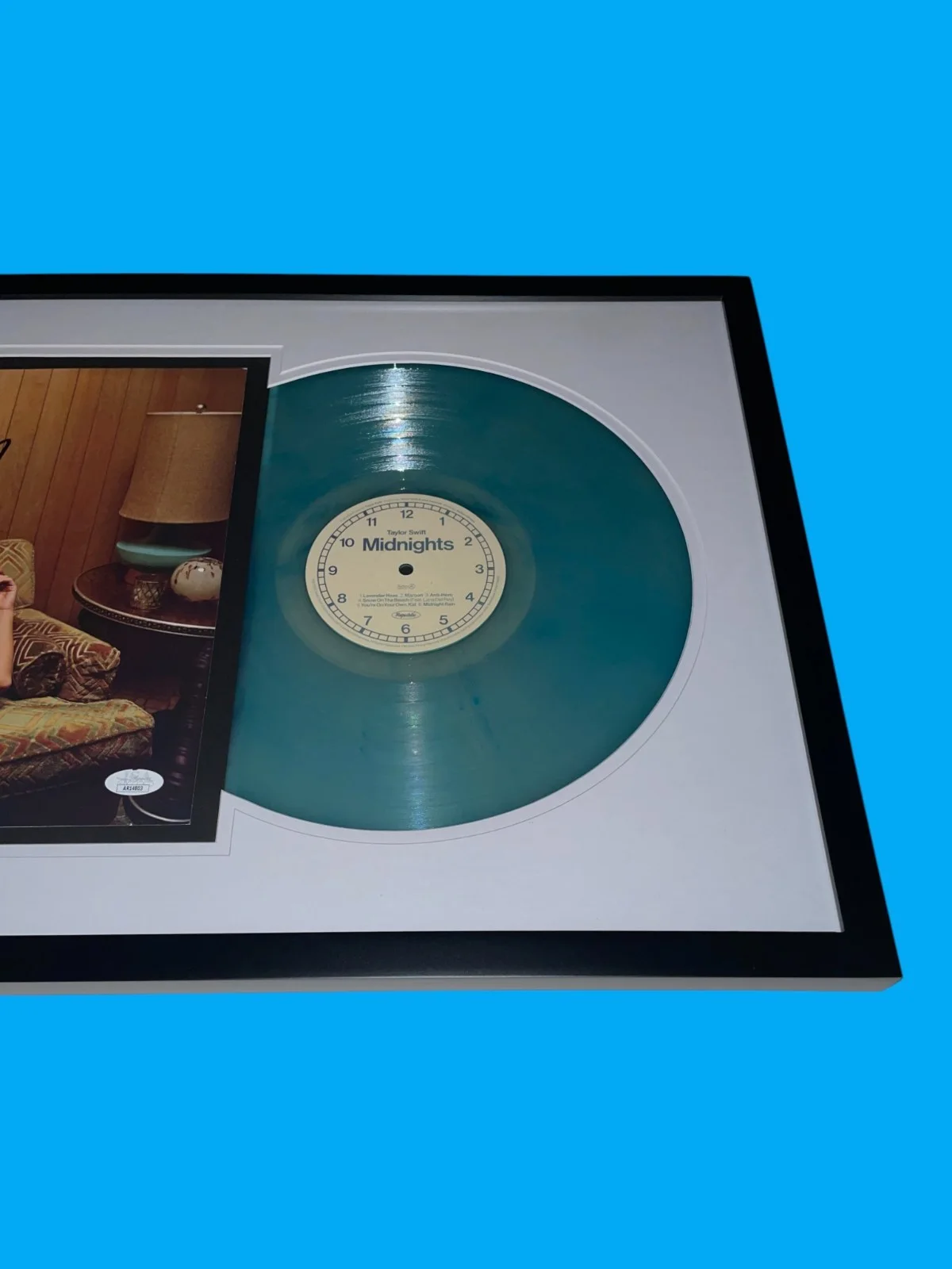 Taylor Swift Signed Midnights Moonstone Edition Framed Vinyl Autograph JSA COA, image 5