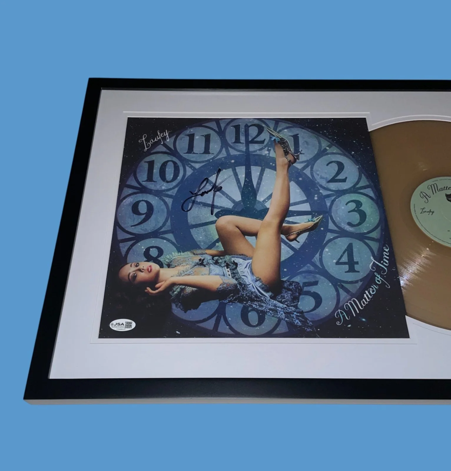 Laufey Signed A Matter of Time Framed Vinyl Lover Girl Autograph JSA COA, изображение 4