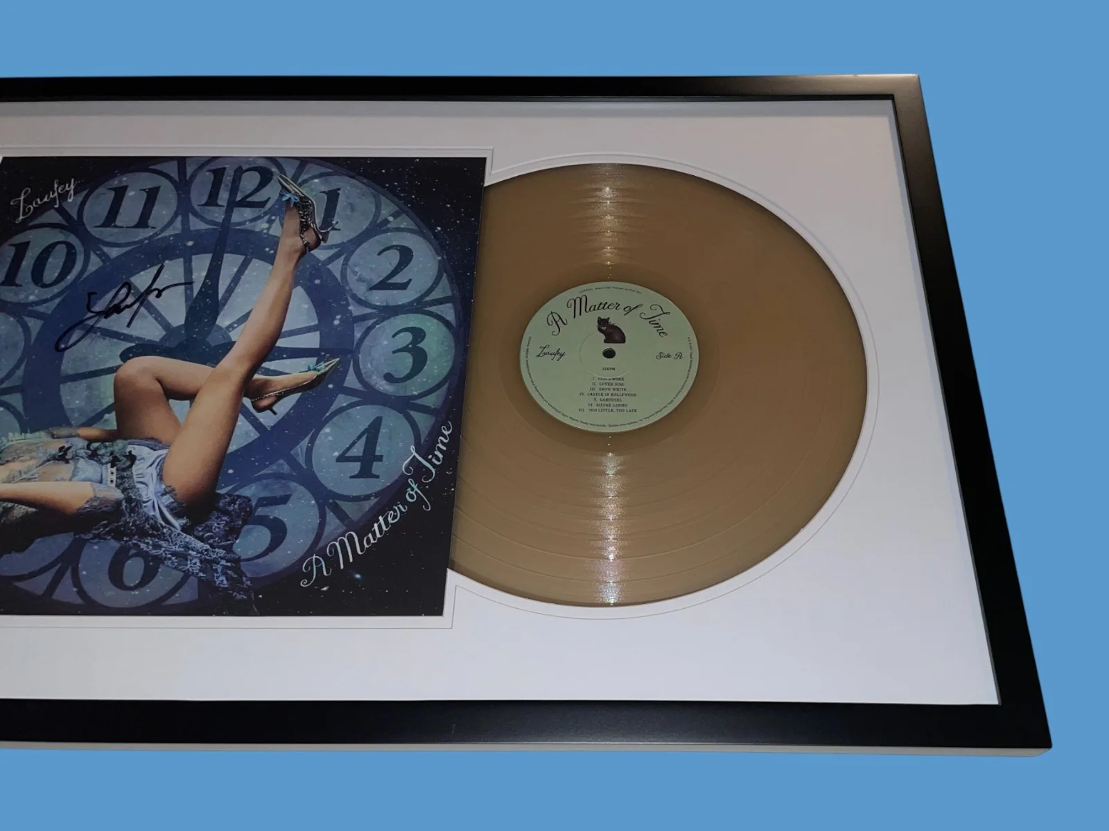 Laufey Signed A Matter of Time Framed Vinyl Lover Girl Autograph JSA COA, изображение 5