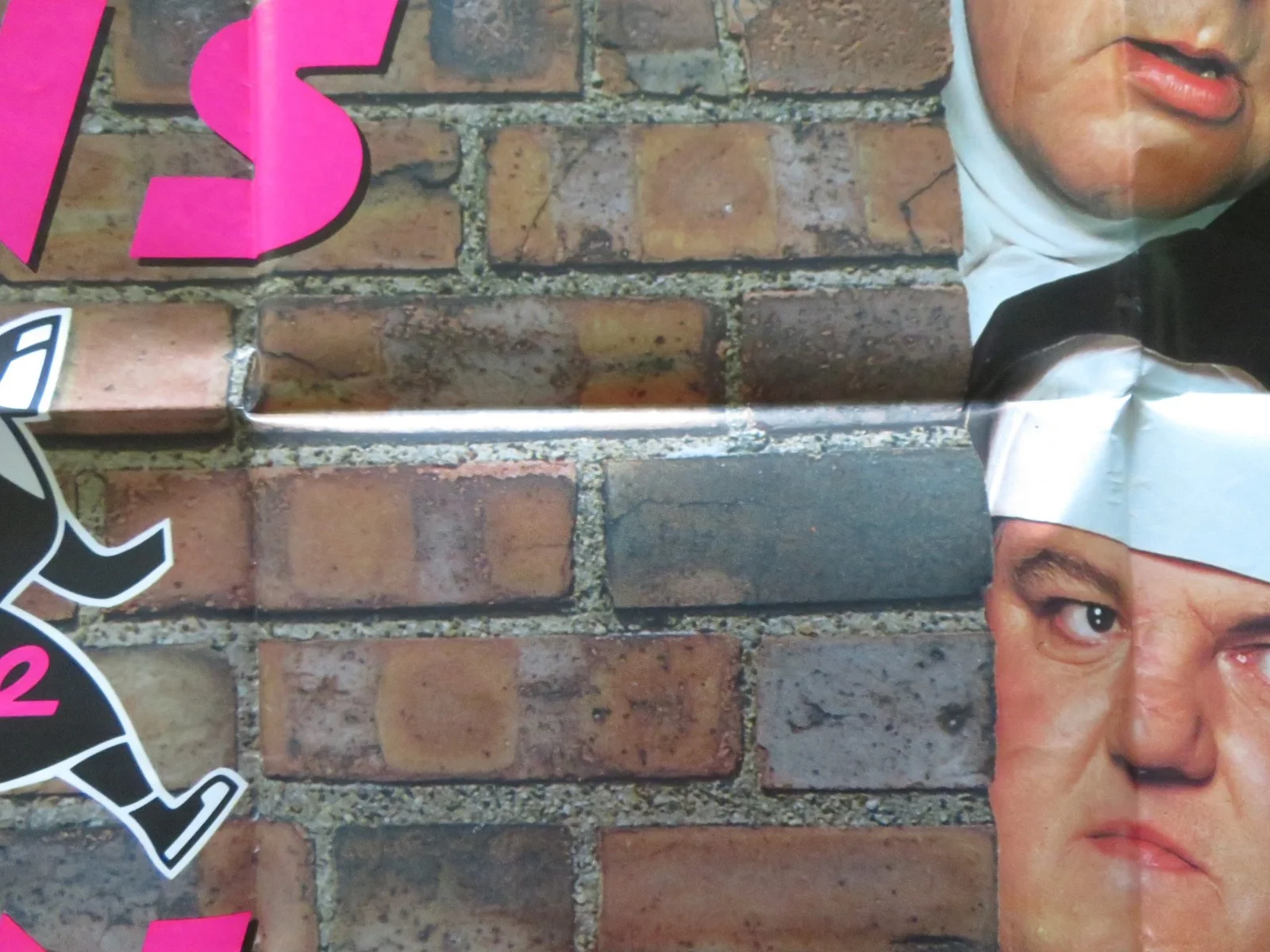 NUNS ON THE RUN UK QUAD POSTER FOLDED ERIC IDLE ROBBIE COLTRANE 1990, image 3
