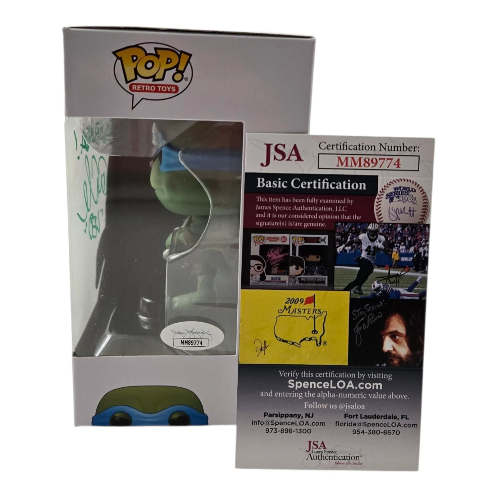 Cam Clarke — Cam Clarke Signed Funko Pop Teenage Mutant Ninja Turtles Leonardo TMNT JSA COA 4, изображение 2