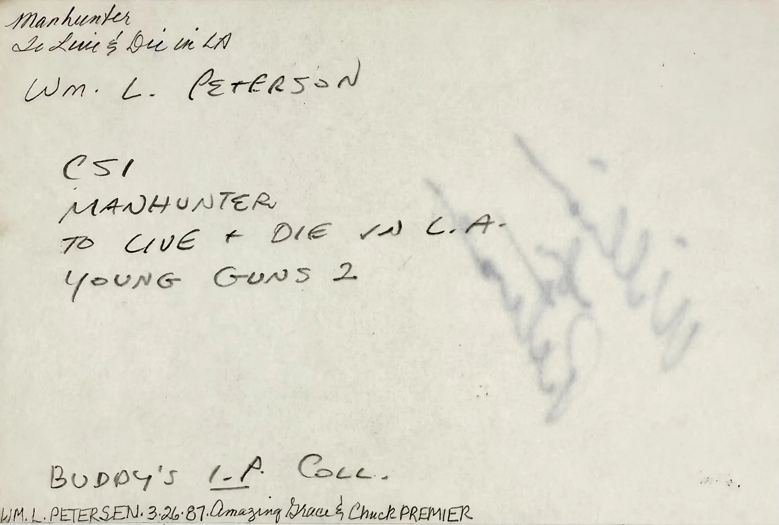 William Peterson — WILLIAM PETERSON Signed Autograph 4x6 INDEX CARD CSI: Crime Scene Investigation, image 3
