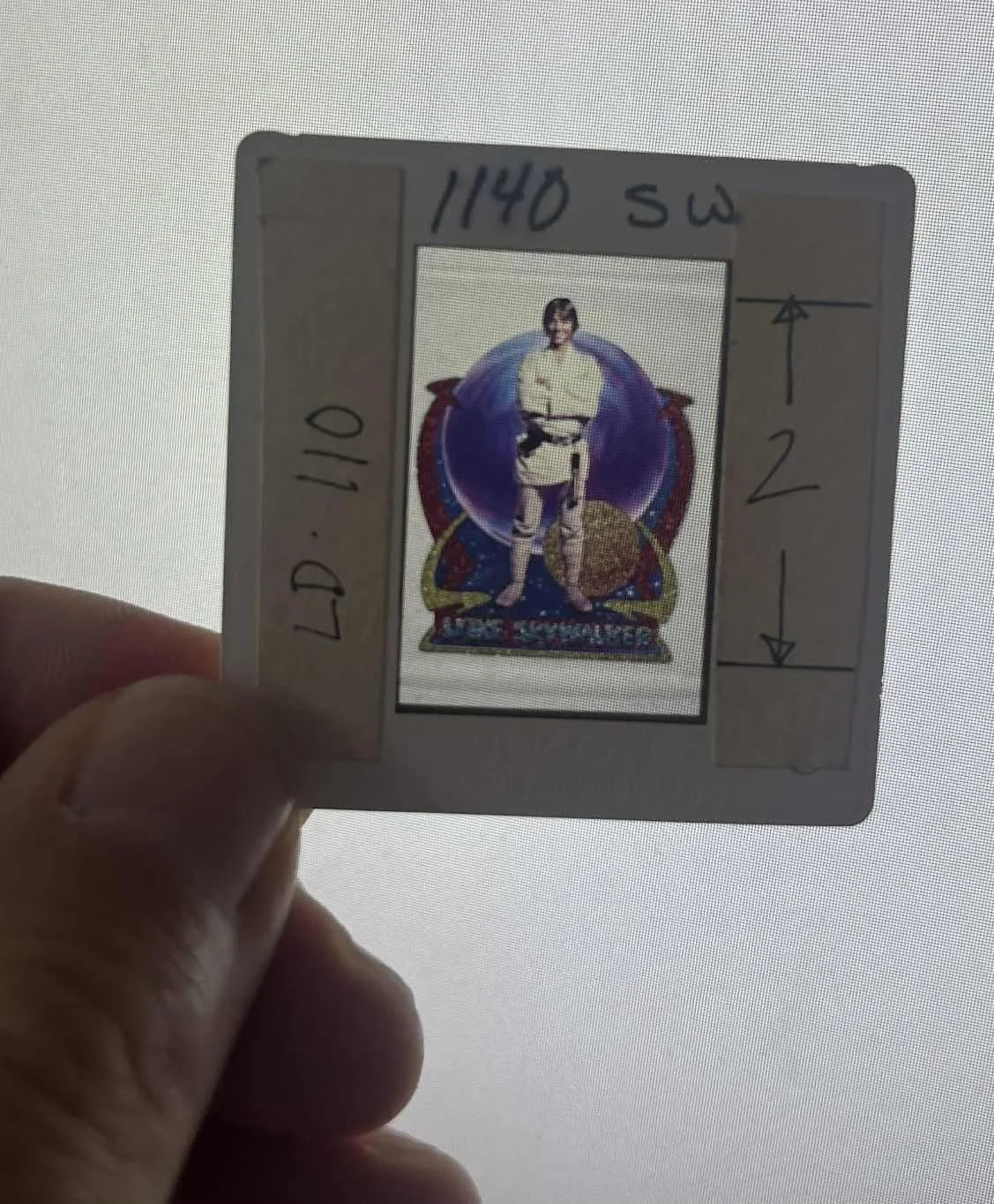STAR WARS ‘Factors Etc,Inc.’ Vintage 35mm Slide. 1977 vintage Luke Poster Art, изображение 2