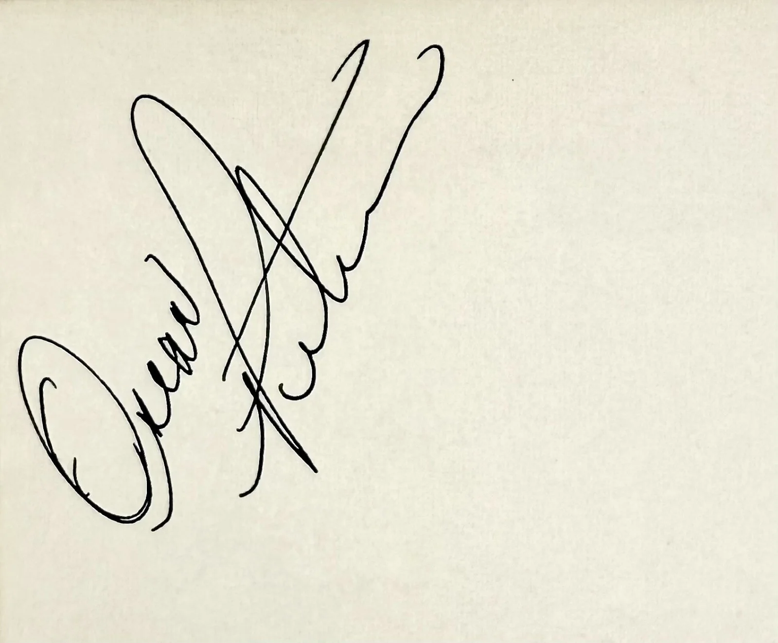 OSCAR PETERSON Signed Autograph 4x6 INDEX CARD Canadian Jazz Pianist & Composer, image 2