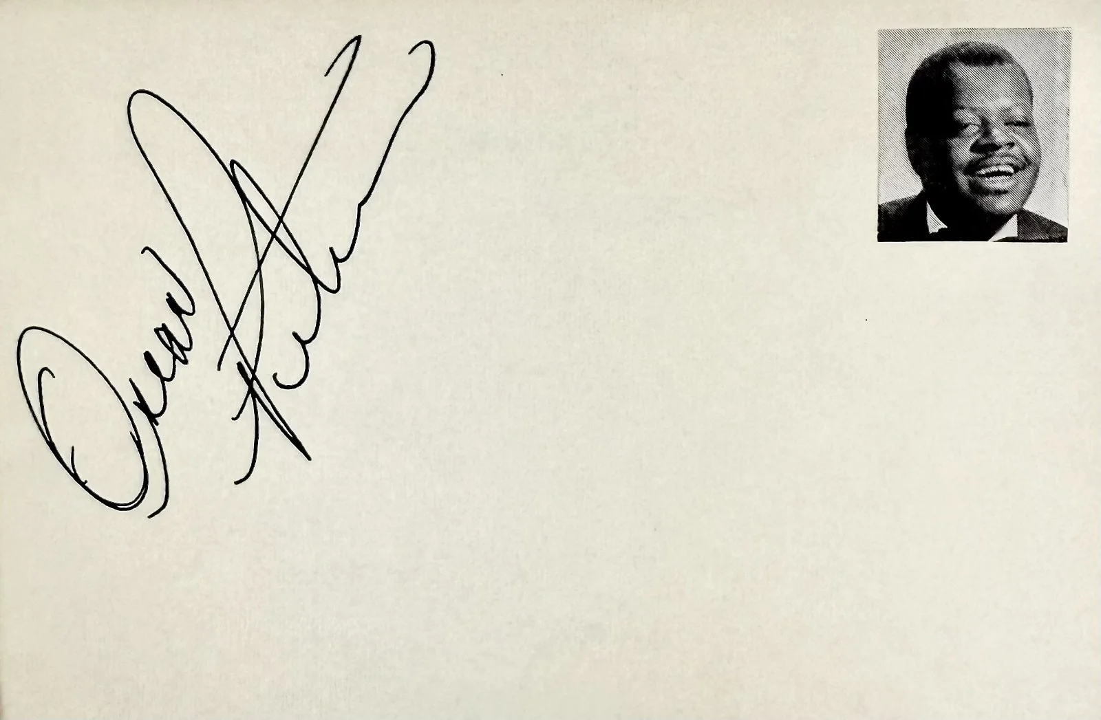 OSCAR PETERSON Signed Autograph 4x6 INDEX CARD Canadian Jazz Pianist & Composer, image 4