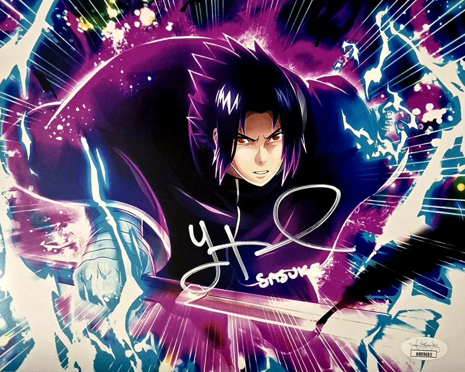 YURI LOWENTHAL — Yuri Lowenthal Signed Photo Naruto Sasuke Anime Autograph 8x10 JSA COA 683