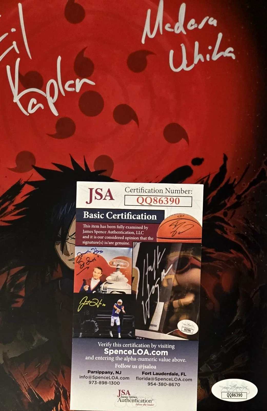 NEIL KAPLAN — Madara Uchiha Signed Photo Naruto Neil Kaplan Autograph Anime 8x10 JSA COA 390, image 2