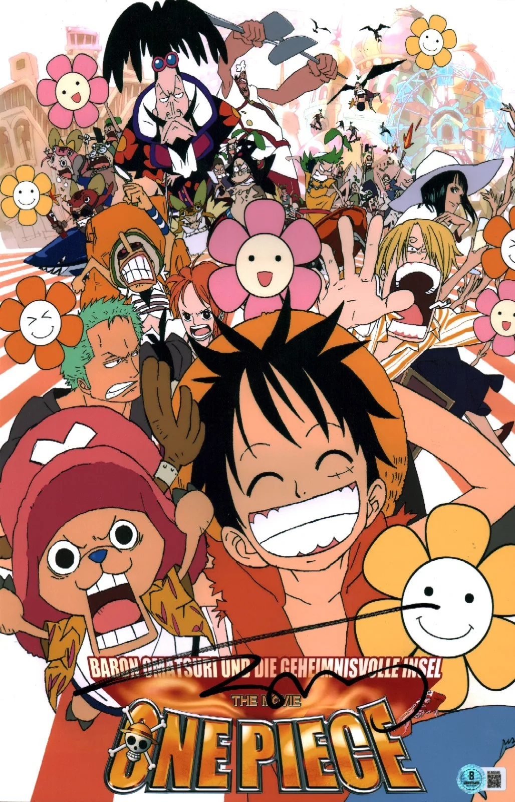 mamoru hosoda — Mamoru Hosoda Signed One Piece Movie Legendary Anime Director 11x17 Photo COA