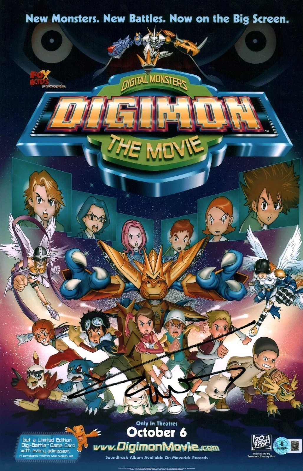 mamoru hosoda — Mamoru Hosoda Signed Digimon Movie Legendary Anime Director 11x17 Photo COA BAS
