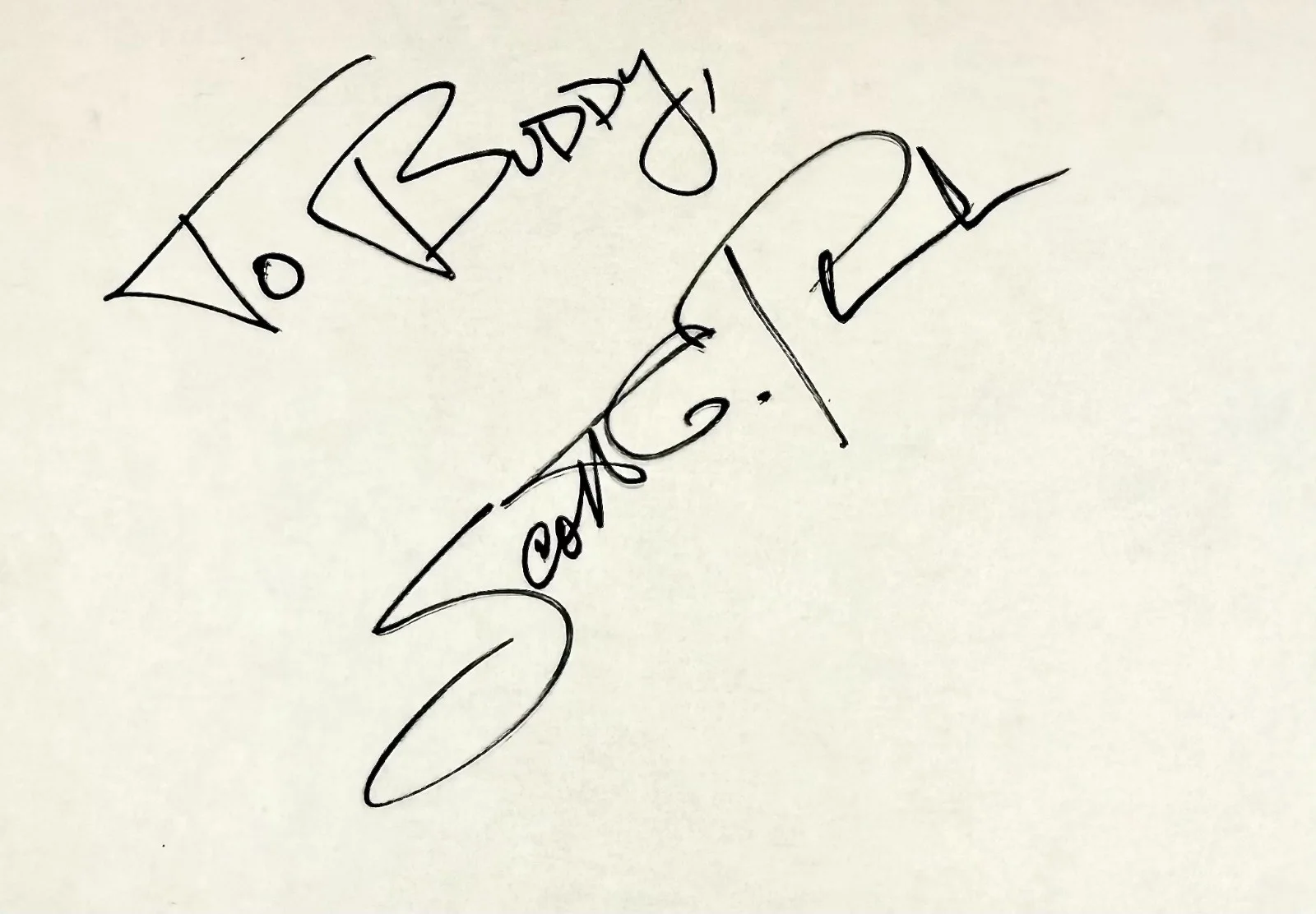 Scott Plank — SCOTT PLANK Signed Autograph 4x6 INDEX CARD Air America Saints and Sinners HOLES, image 2