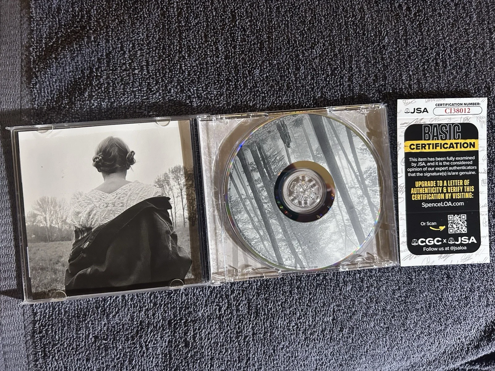 Taylor Swift Signed Folklore Booklet CD JSA COA, image 3