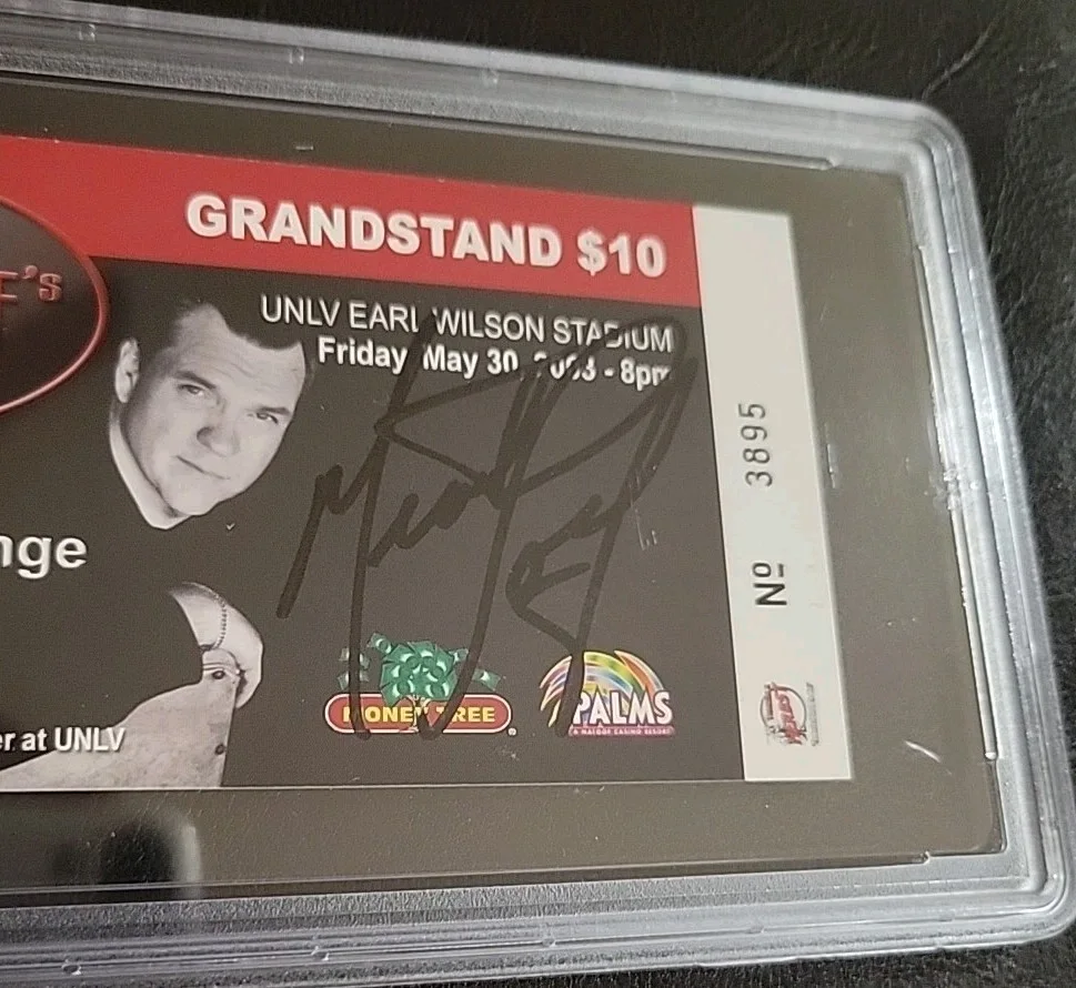 Meat Loaf 2003 Signed Ticket Nice Autograph PSA/DNA 8 Ticket , Autograph 10, image 2