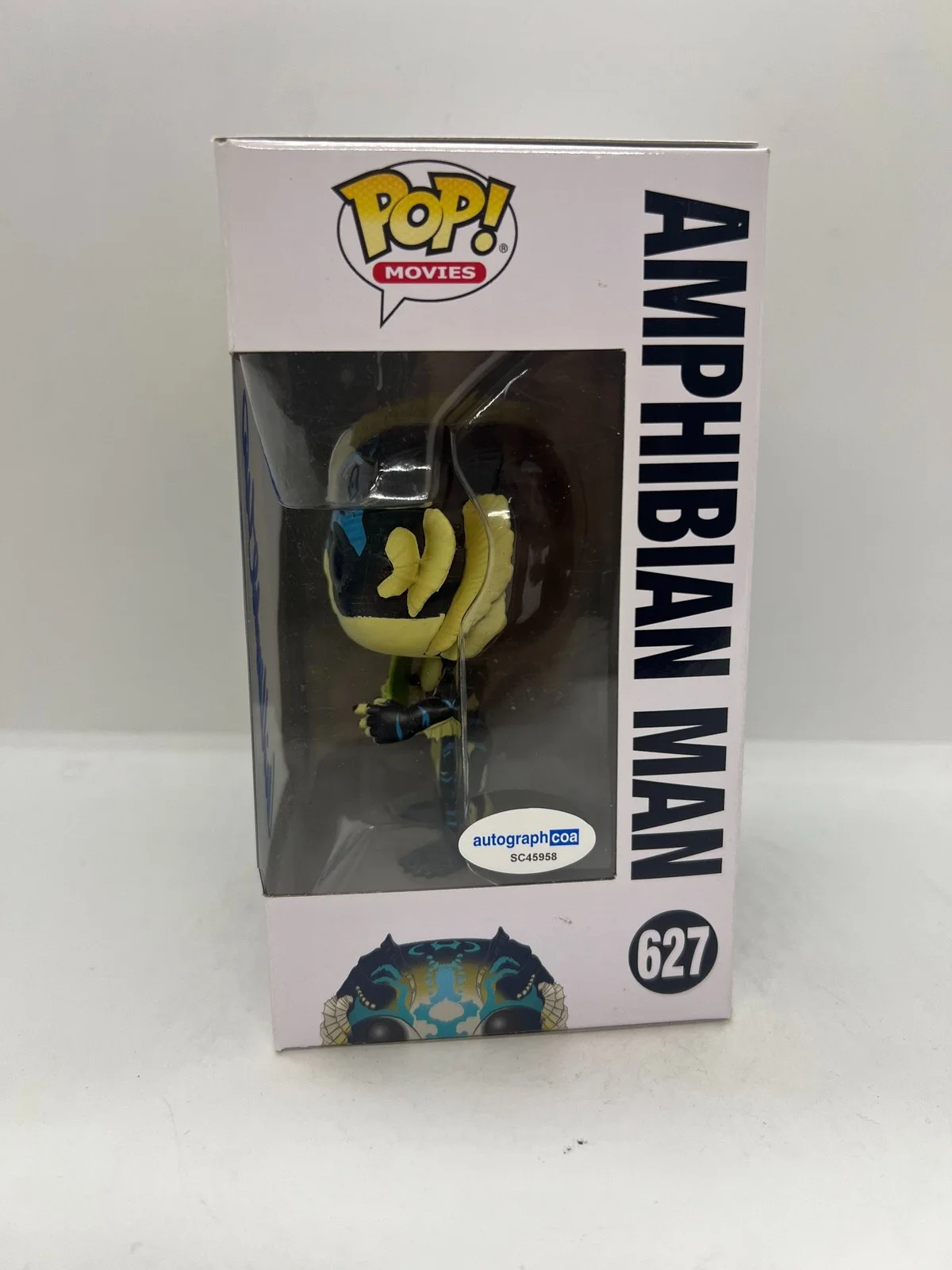 Guillermo del Toro Signed Amphibian Man Funko Pop The Shape of Water #627 ACOA, изображение 2