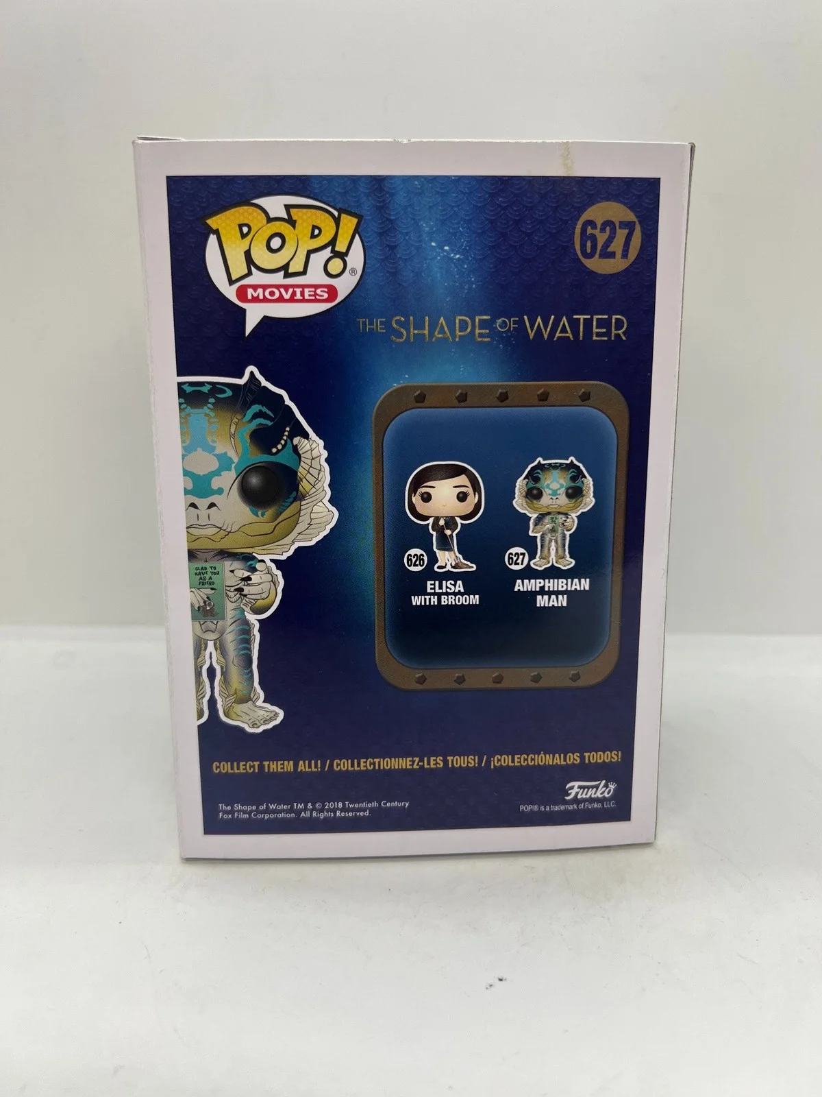 Guillermo del Toro Signed Amphibian Man Funko Pop The Shape of Water #627 ACOA, изображение 3