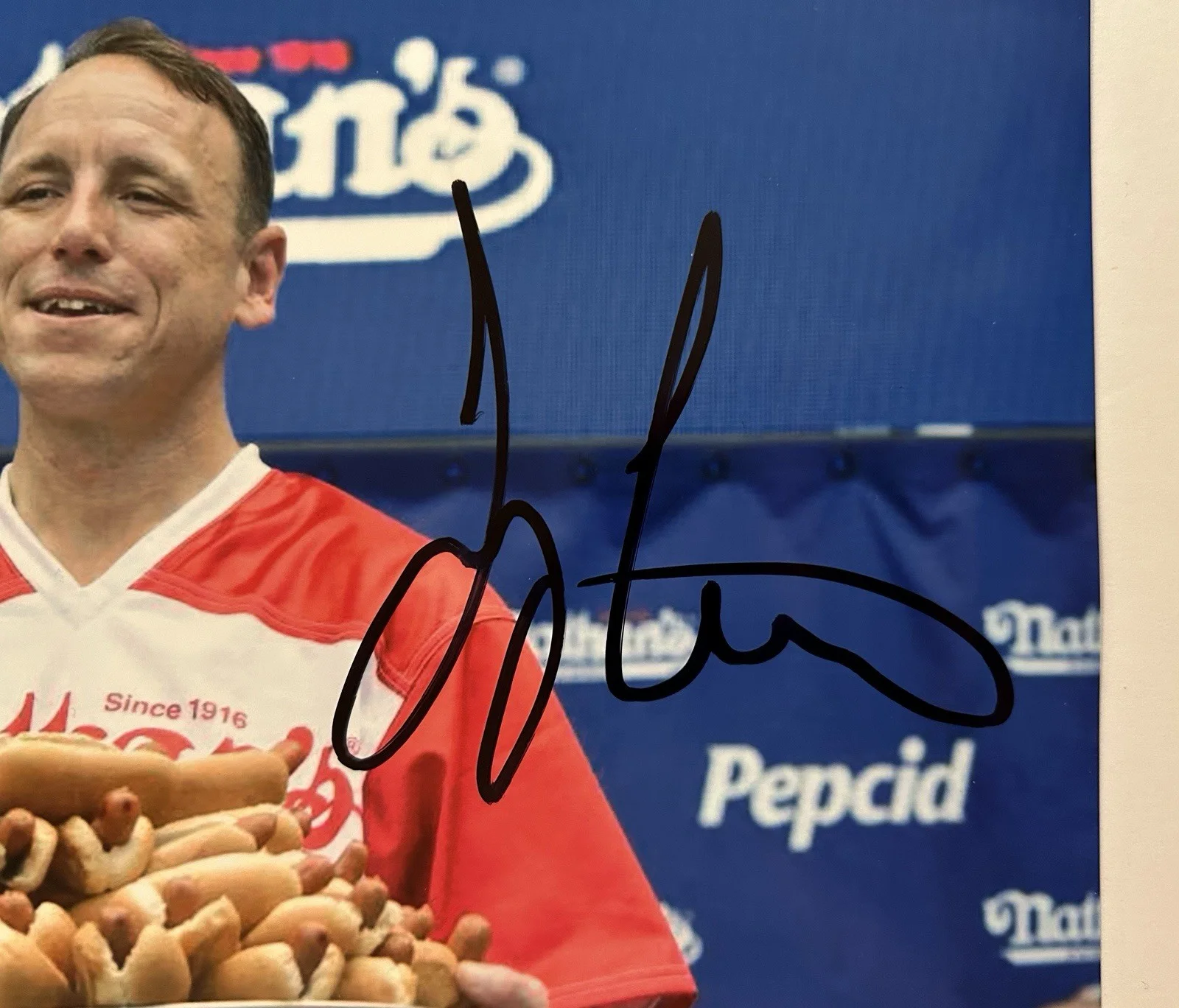 Joey Chestnut — JOEY CHESTNUT SIGNED AUTOGRAPHED 8x10 PHOTO HOT DOG EATING CHAMP LEGEND, изображение 2