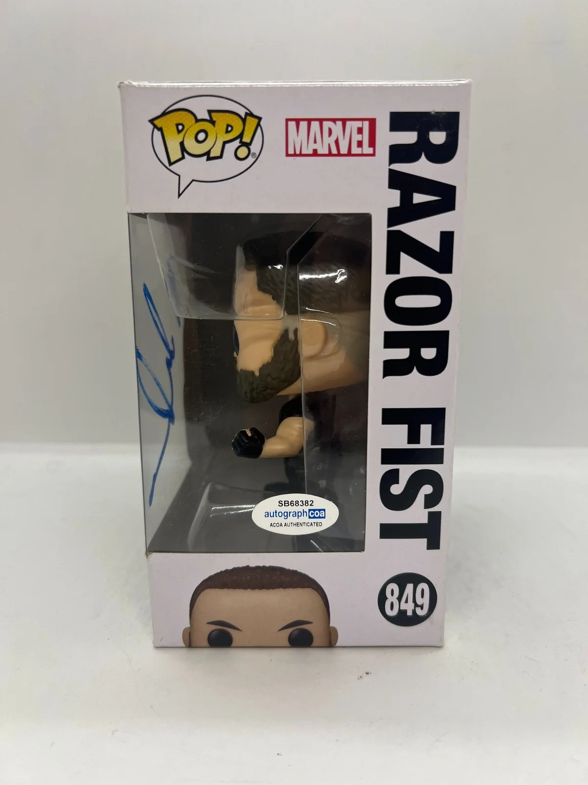 Florian Munteanu Signed Razor Fist Funko Pop Shang Chi Marvel #849 ACOA, image 2