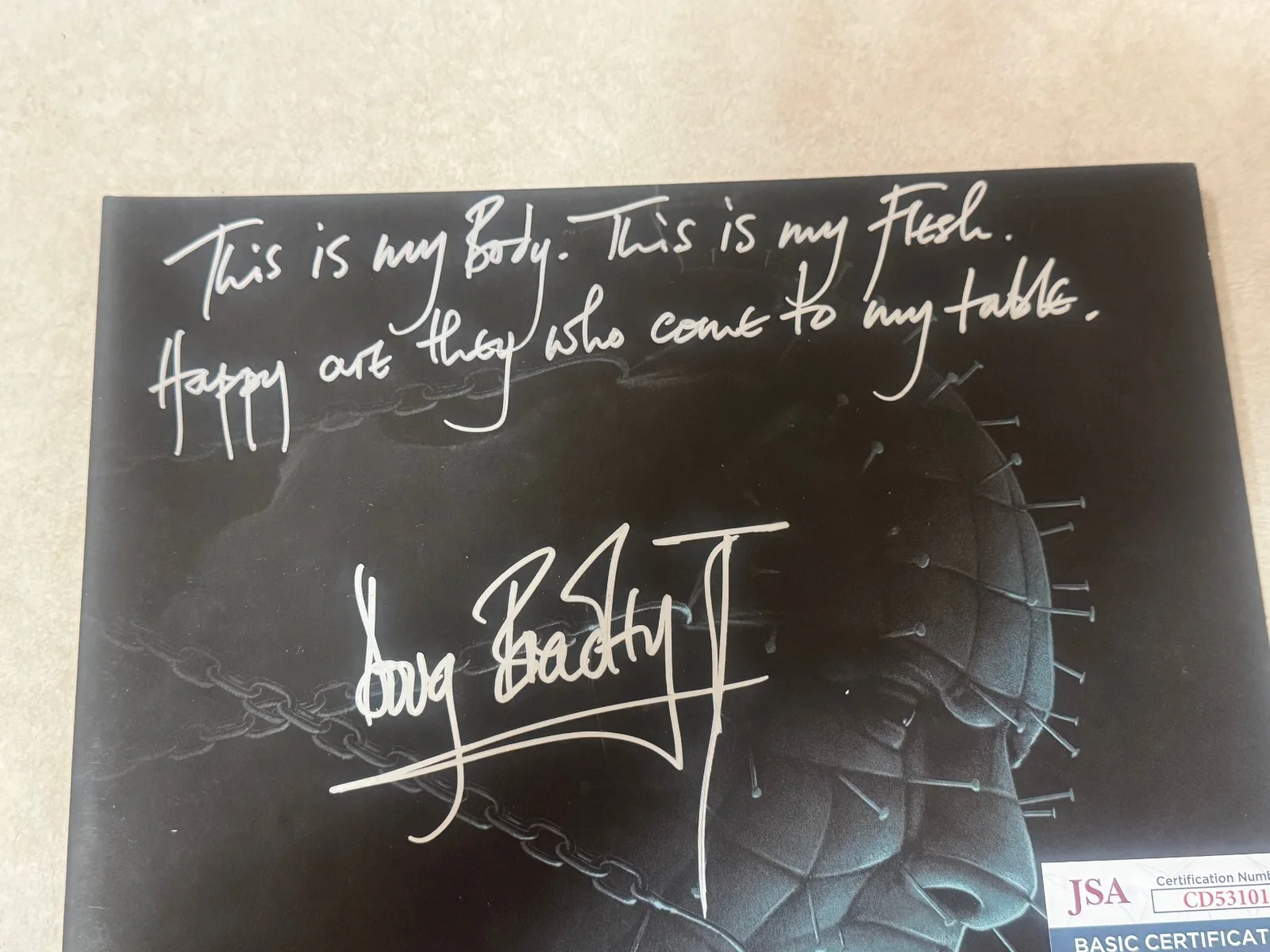 Hellraiser 3 DOUG BRADLEY Signed Vinyl Record Album Soundtrack JSA, image 3