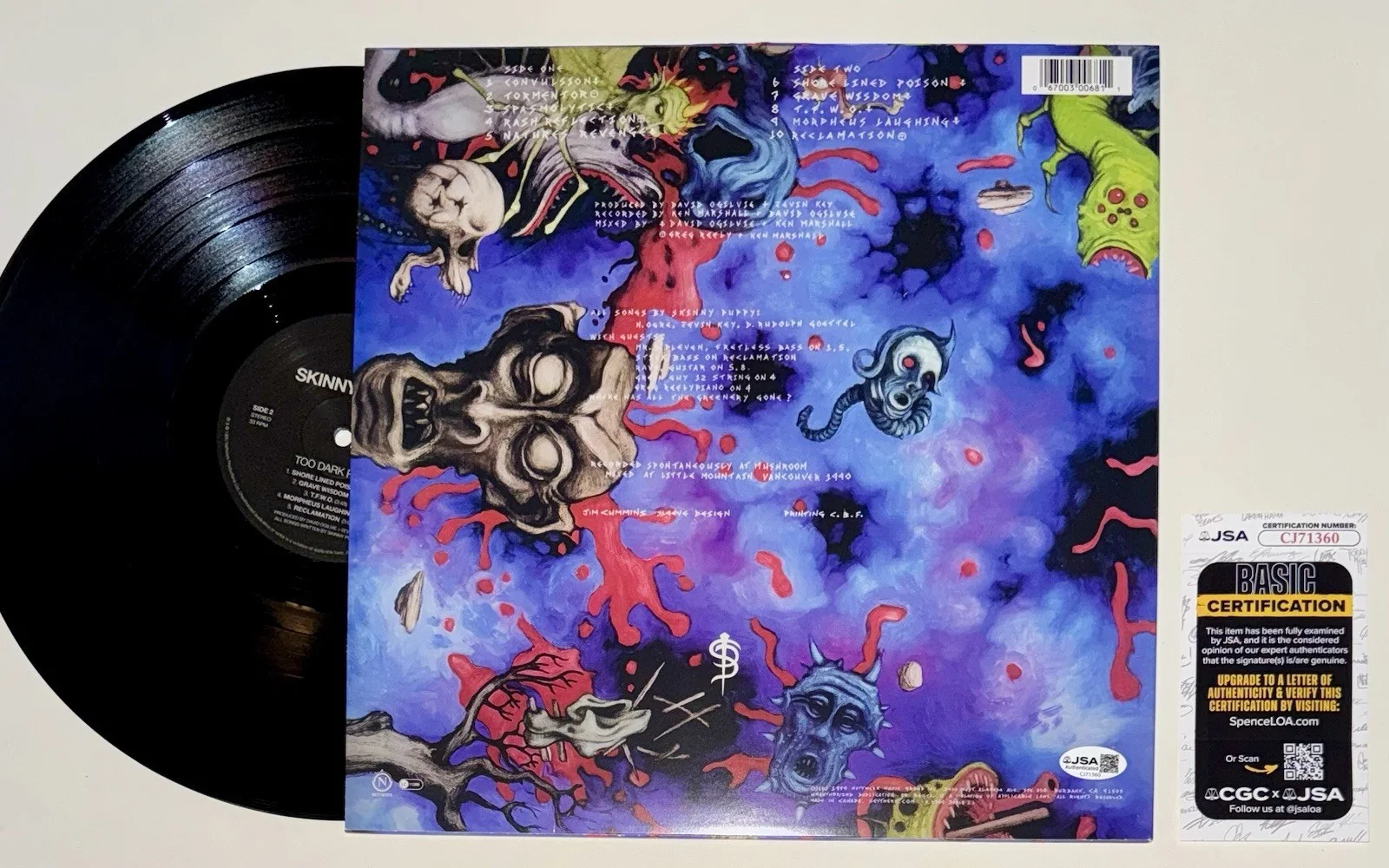 NIVEK OGRE SIGNED AUTOGRAPH "SKINNY PUPPY" VINYL ALBUM LP +JSA COA W/ LYRICS, изображение 4
