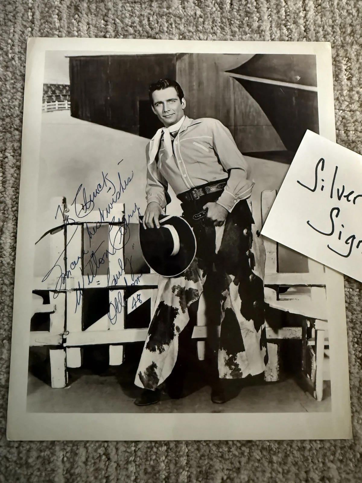 Wilton Clary PHOTO Autograph COA JSA Signed 8x10 1948 Broadway Oklahoma, изображение 5