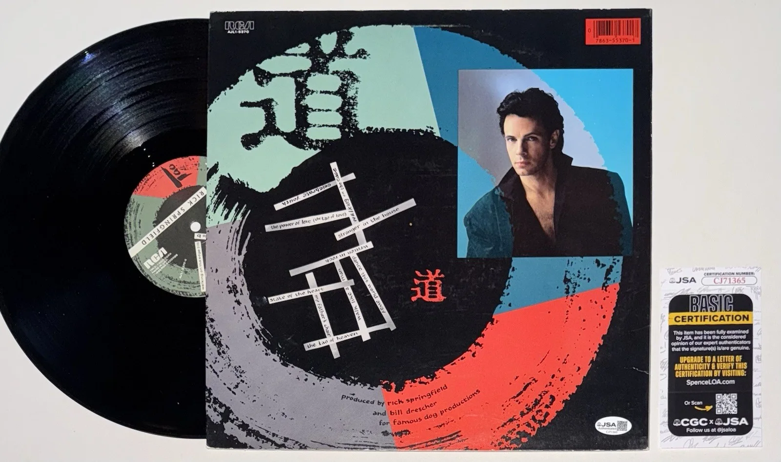 RICK SPRINGFIELD HAND SIGNED AUTOGRAPH VINYL ALBUM LP +JSA COA, image 4
