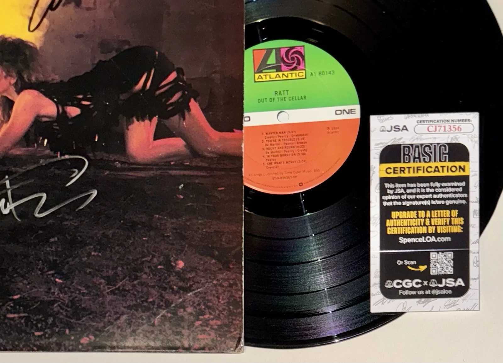 STEPHEN PEARCY & WARREN DIMARTINI RATT SIGNED AUTOGRAPH VINYL ALBUM LP +JSA COA., image 3