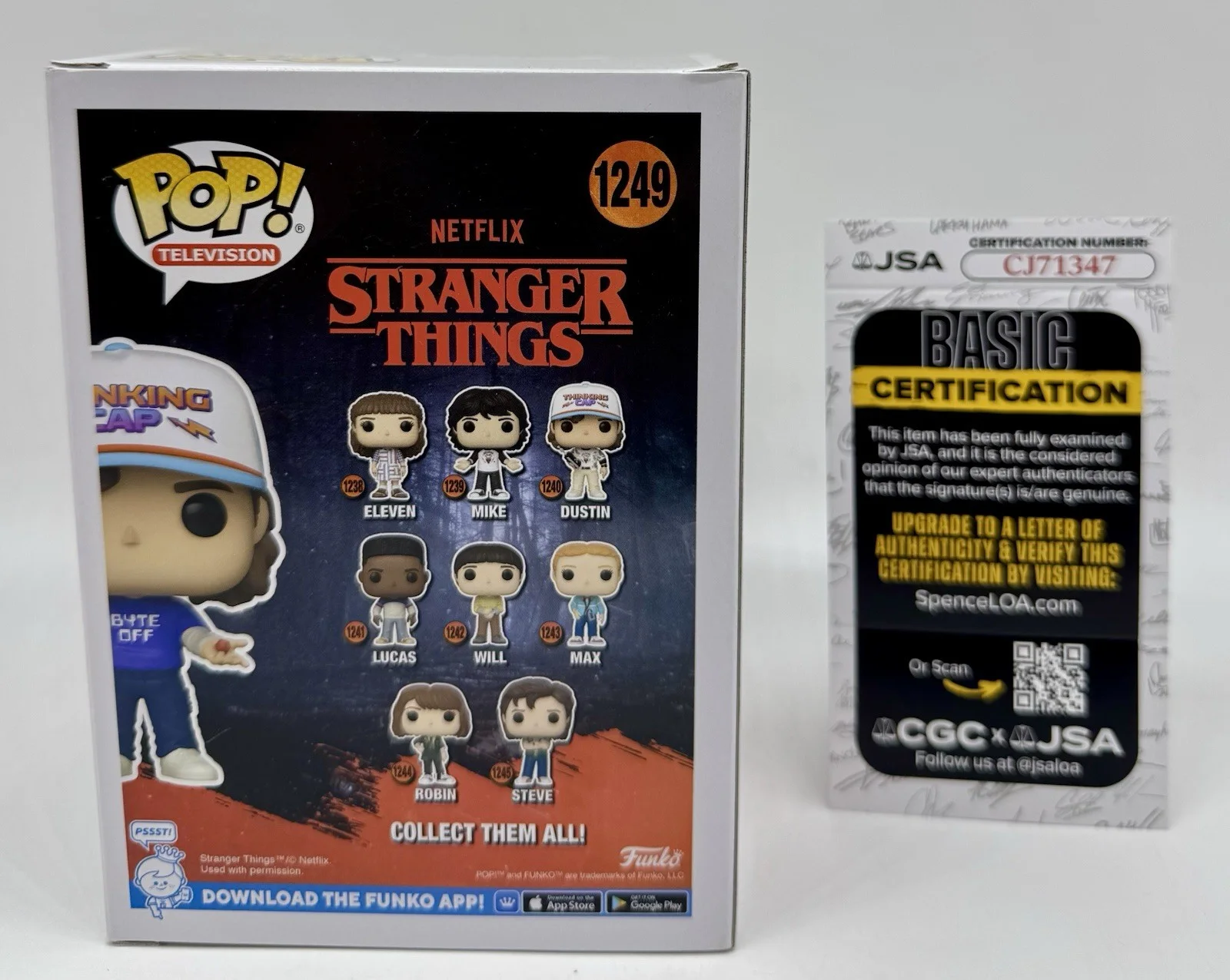 GATEN MATARAZZO — GATEN MATARAZZO SIGNED AUTOGRAPH "DUSTIN" STRANGER THINGS FUNKO POP + JSA COA., изображение 4