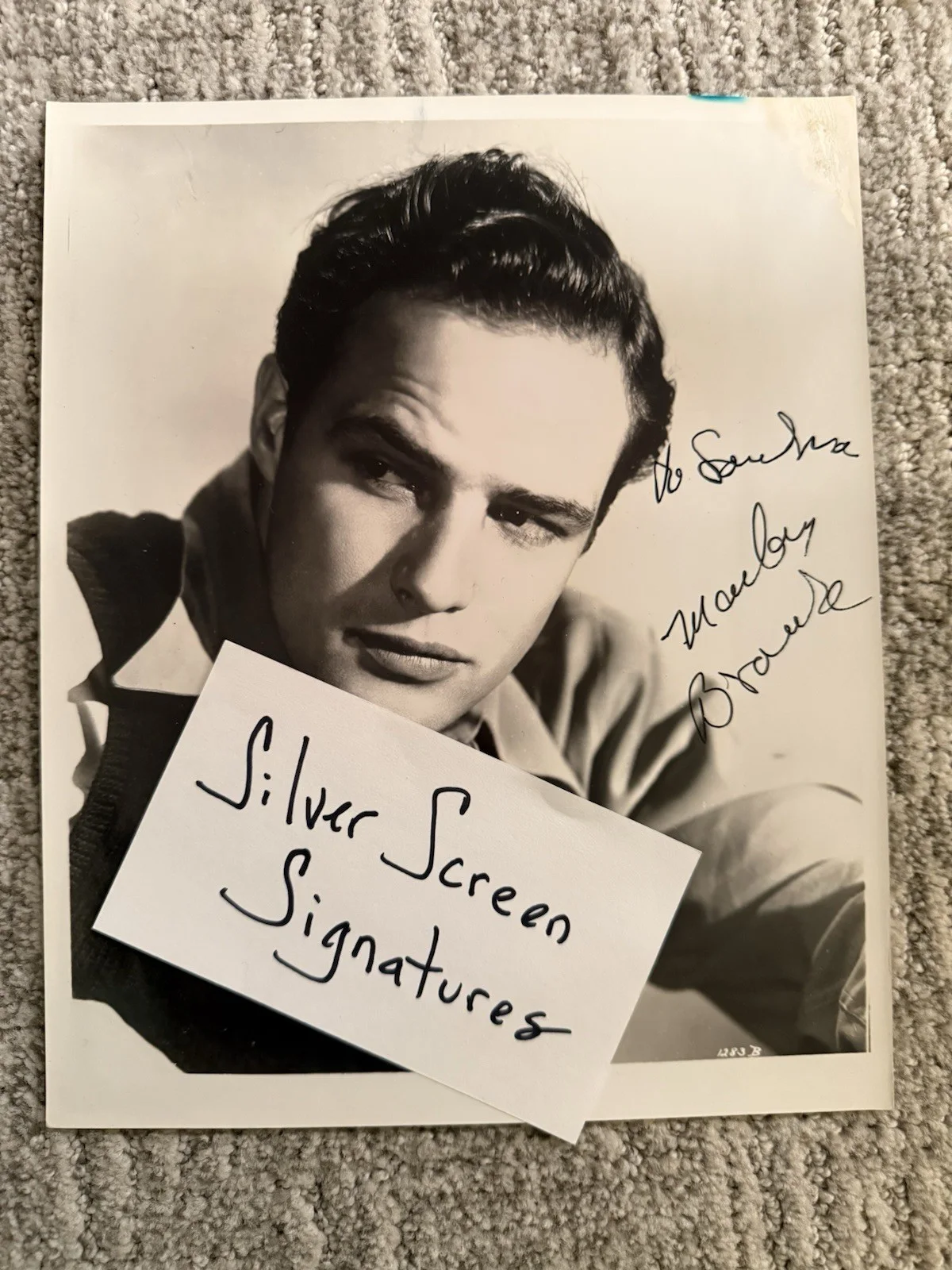 Marlon Brando Hand Signed Autograph JSA COA Original 4x5 Candid Included, image 2