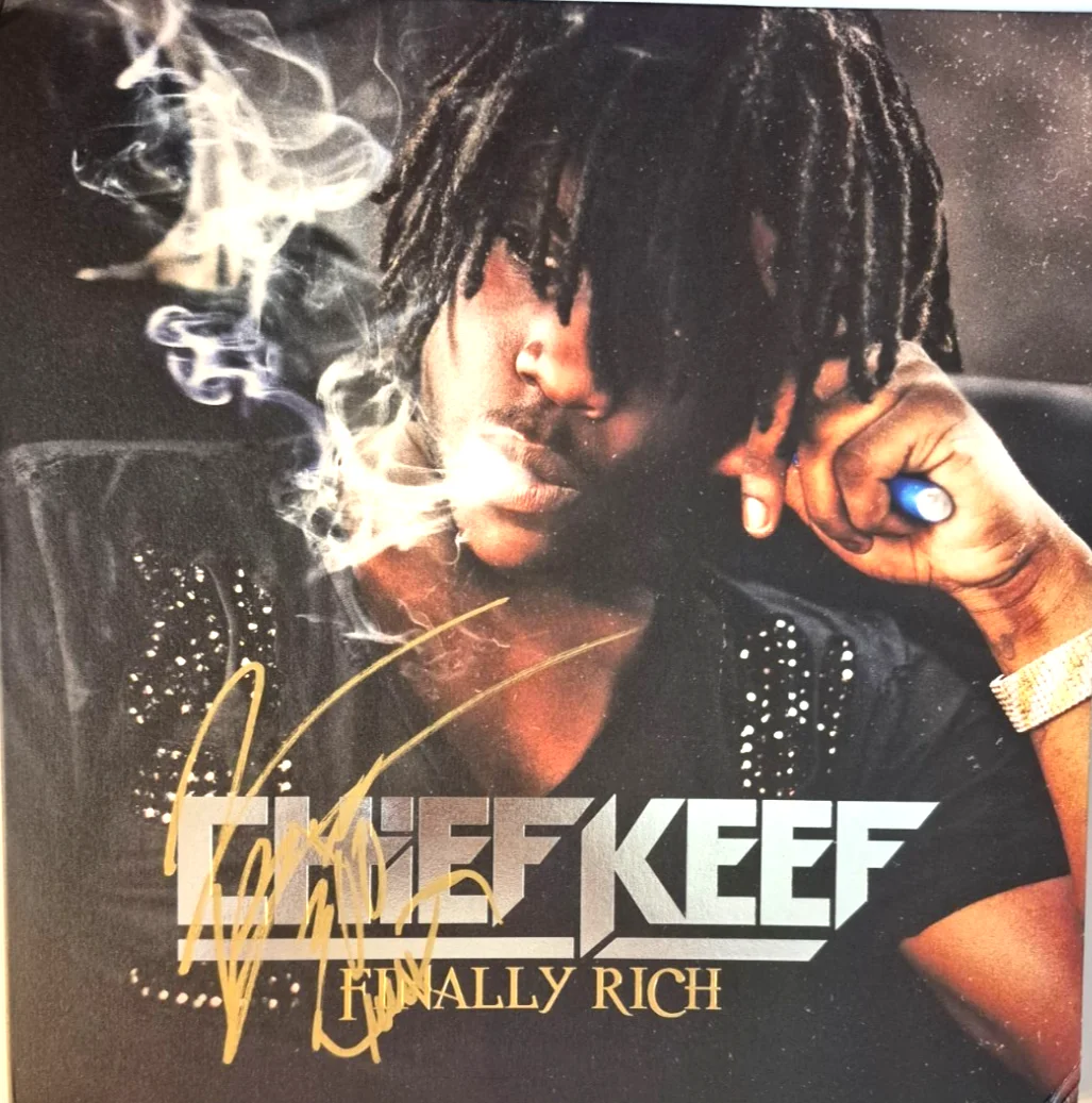 CHIEF KEEF SIGNED AUTOGRAPHED FINALLY RICH ALBUM VINYL LOVE SOSA RARE JSA COA, изображение 2