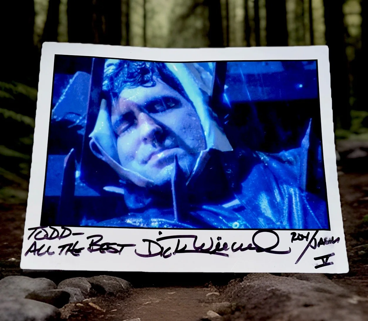 Dick Wieand — Friday The 13th: A New Beginning - “Dick Wieand Autograph” – Played Roy Burns, image 2