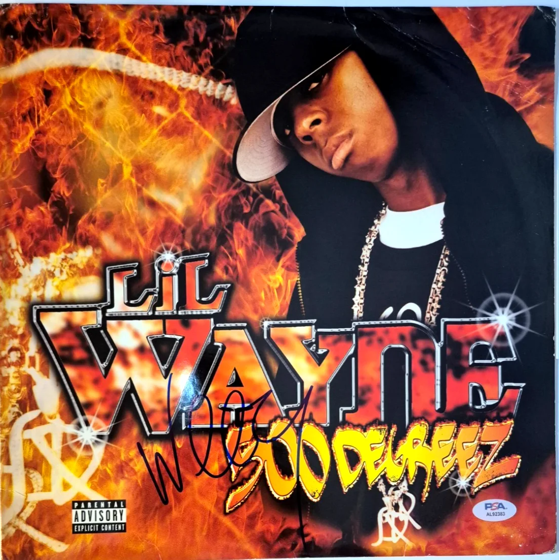 LIL WAYNE SIGNED AUTOGRAPH 500 DEGREEZ ALBUM VINYL RARE WEEZY THA CARTER PSA COA, изображение 2