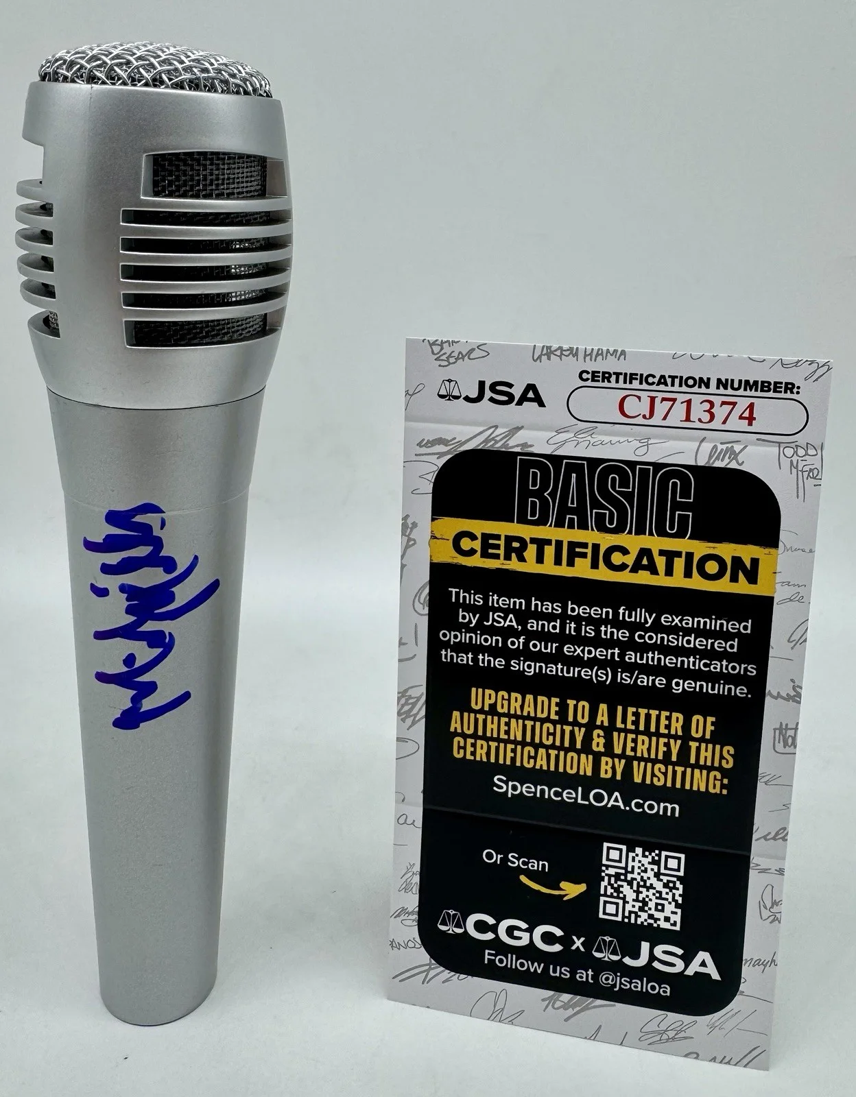 Mike Mills REM hand signed autograph microphone with JSA COA, image 2