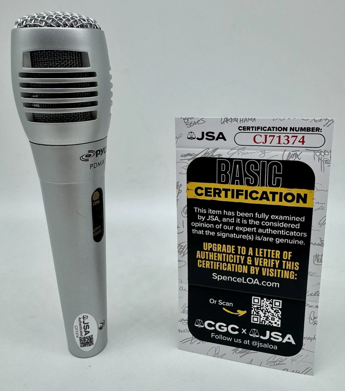 Mike Mills REM hand signed autograph microphone with JSA COA, image 3