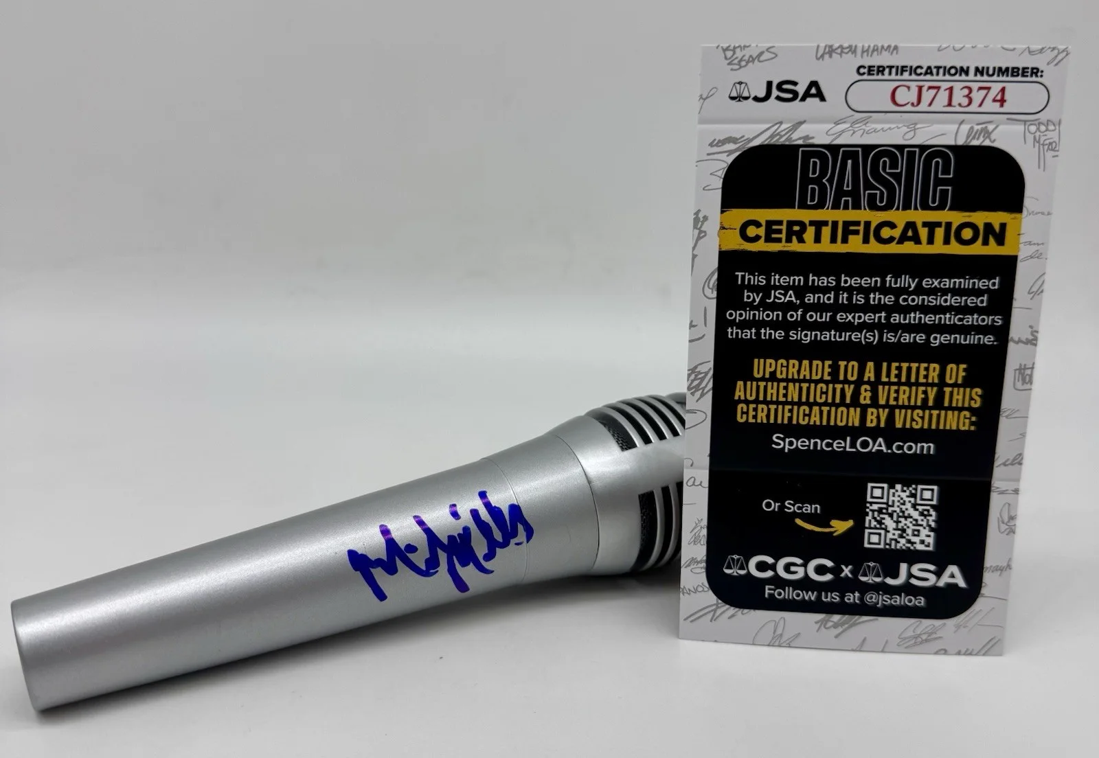 Mike Mills REM hand signed autograph microphone with JSA COA, image 5