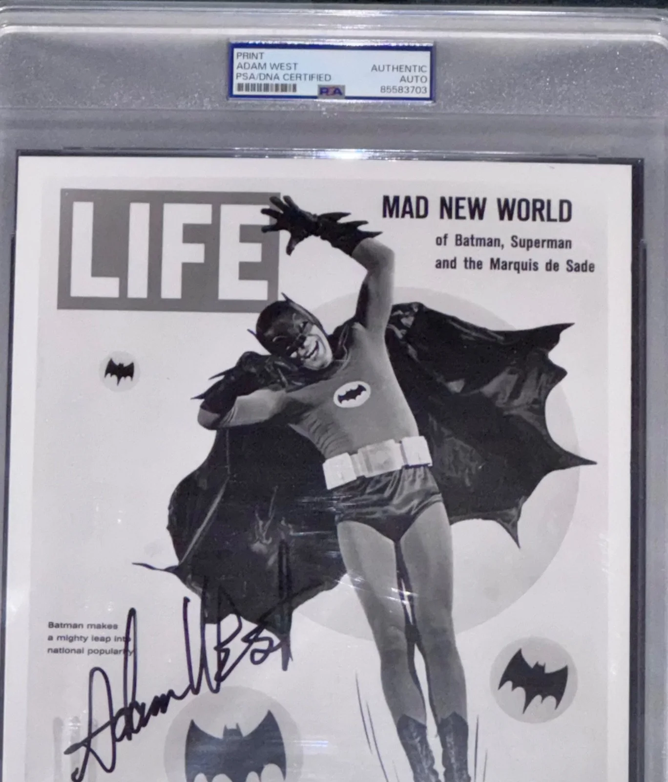 Adam West — Adam West "LIFE Magazine Cover" Batman Series TV Show Signed Photo Auto 8x10 PSA, изображение 4