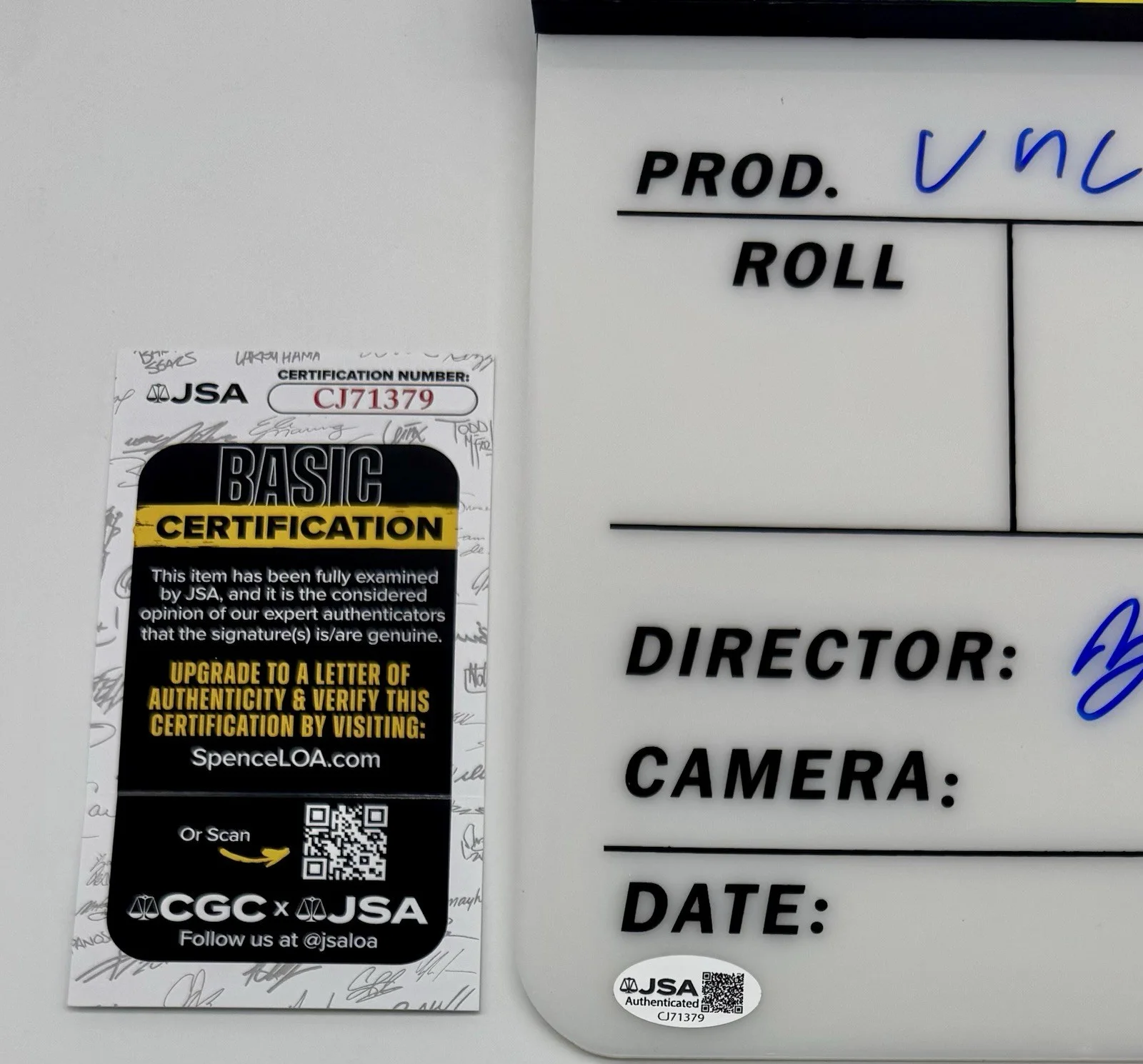 BENNY SAFDIE — BENNY SAFDIE SIGNED AUTOGRAPH "UNCUT GEMS" CLAPBOARD +JSA COA DIRECTOR CLAPPER, image 4