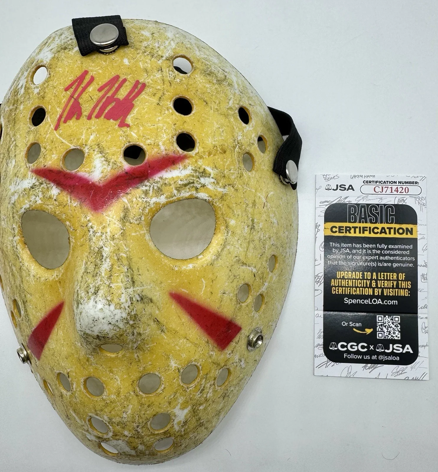 KANE HODDER — KANE HODDER HAND SIGNED AUTOGRAPH "JASON" FRIDAY THE 13TH MASK +JSA COA, изображение 4
