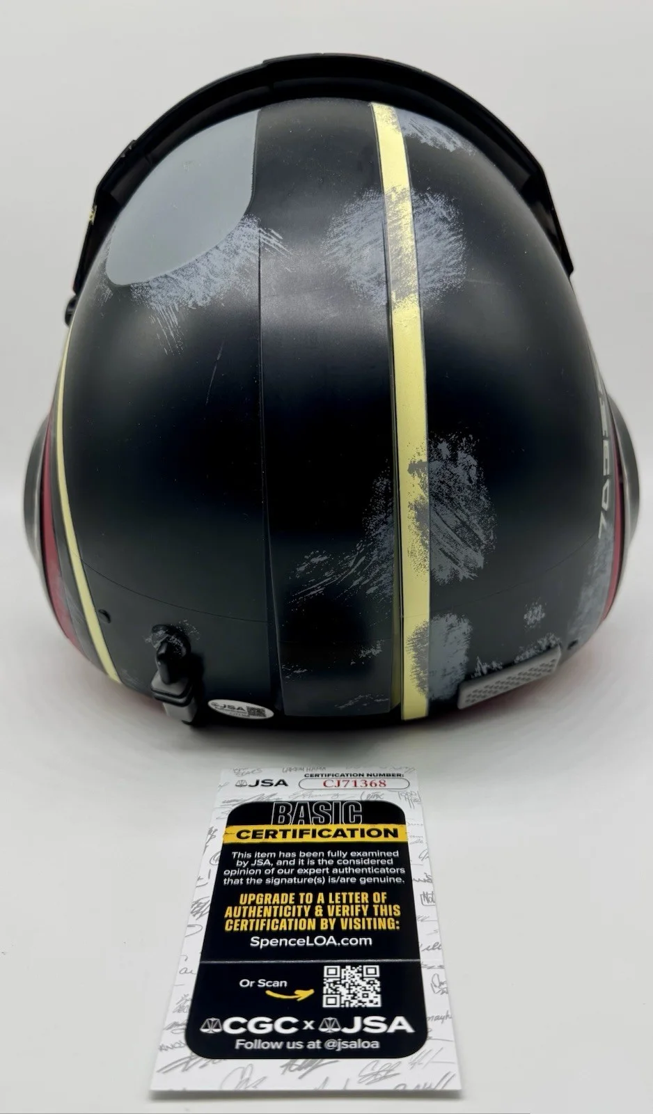 OSCAR ISSAC — OSCAR ISSAC SIGNED AUTOGRAPHED "POE DAMERON" YOUTH SIZE HELMET with JSA COA, изображение 4