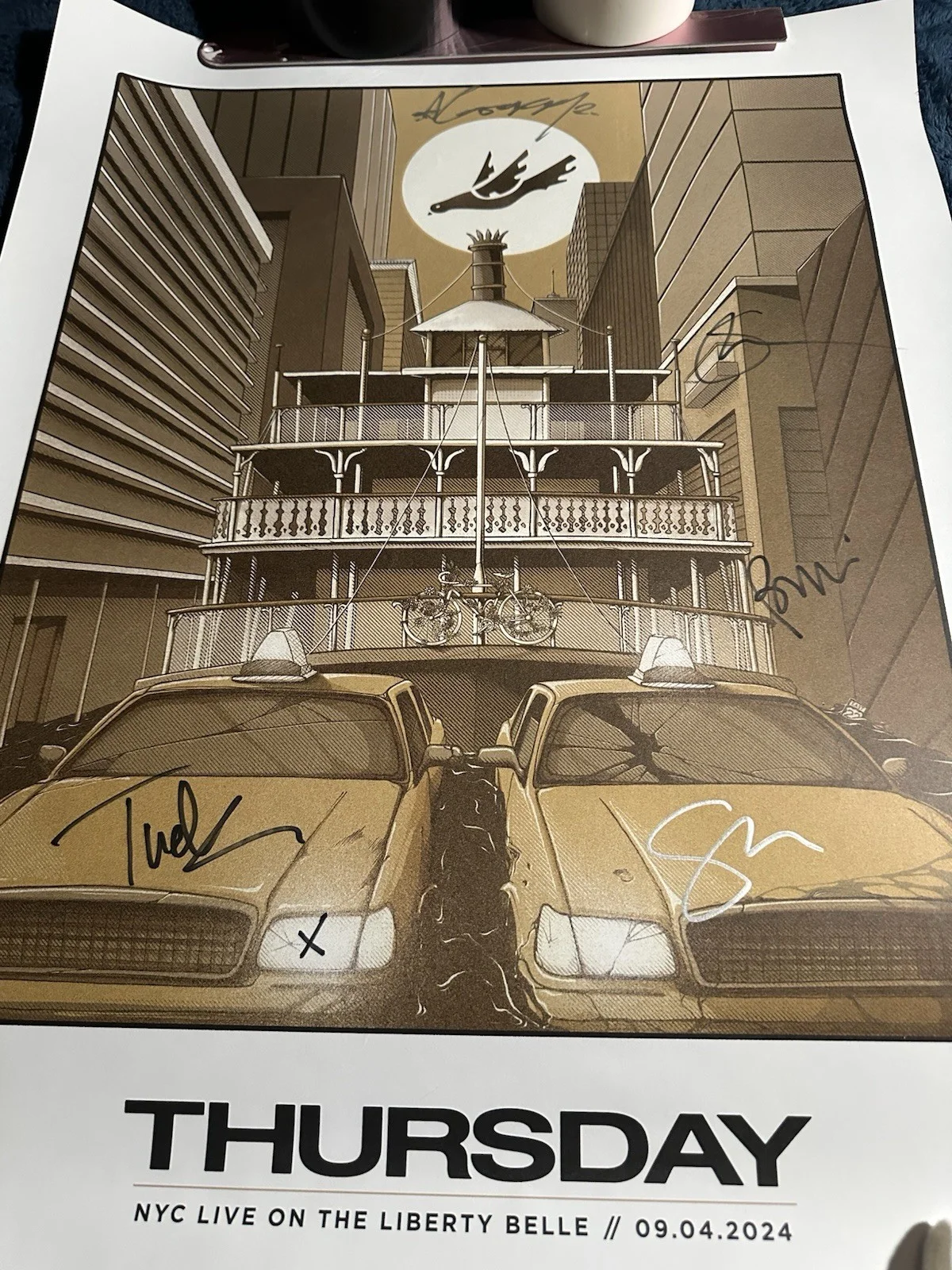 Thursday Signed Poster NYC 9/4/24 Liberty Belle Post Hardcore 18”x24”, image 2