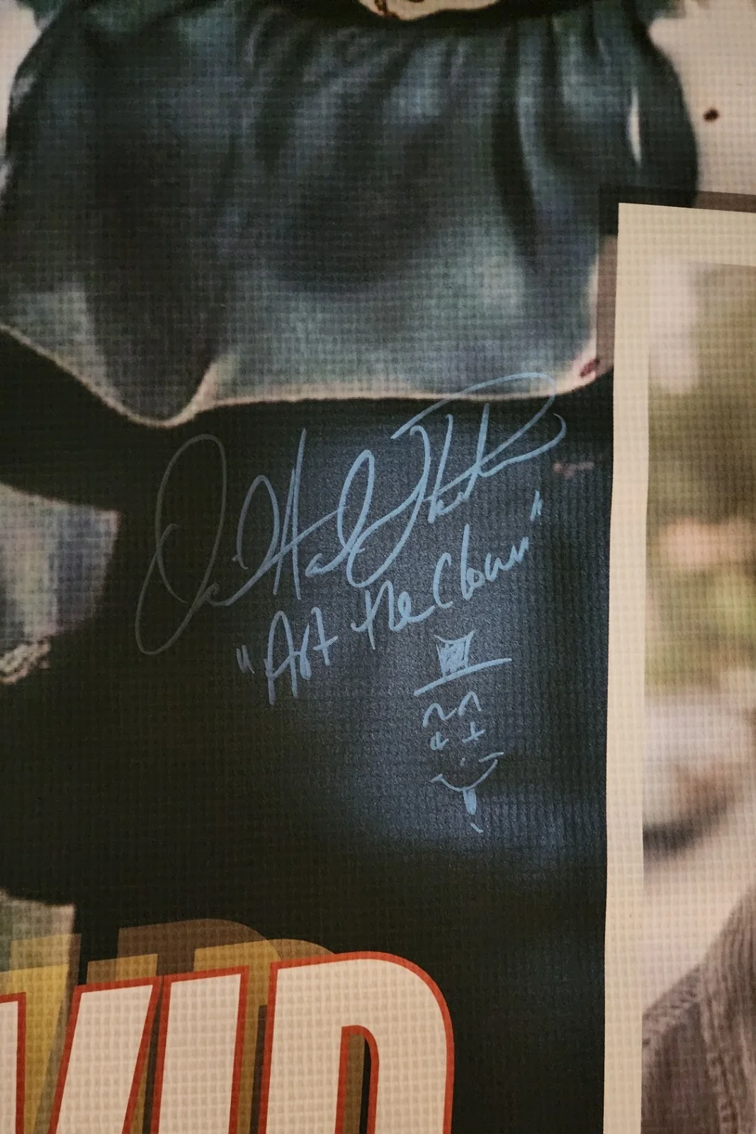 David Howard Thornton — David Howard Thornton SIGNED! 36x48 Vinyl Banner Art the Clown Terrifier SE, изображение 2