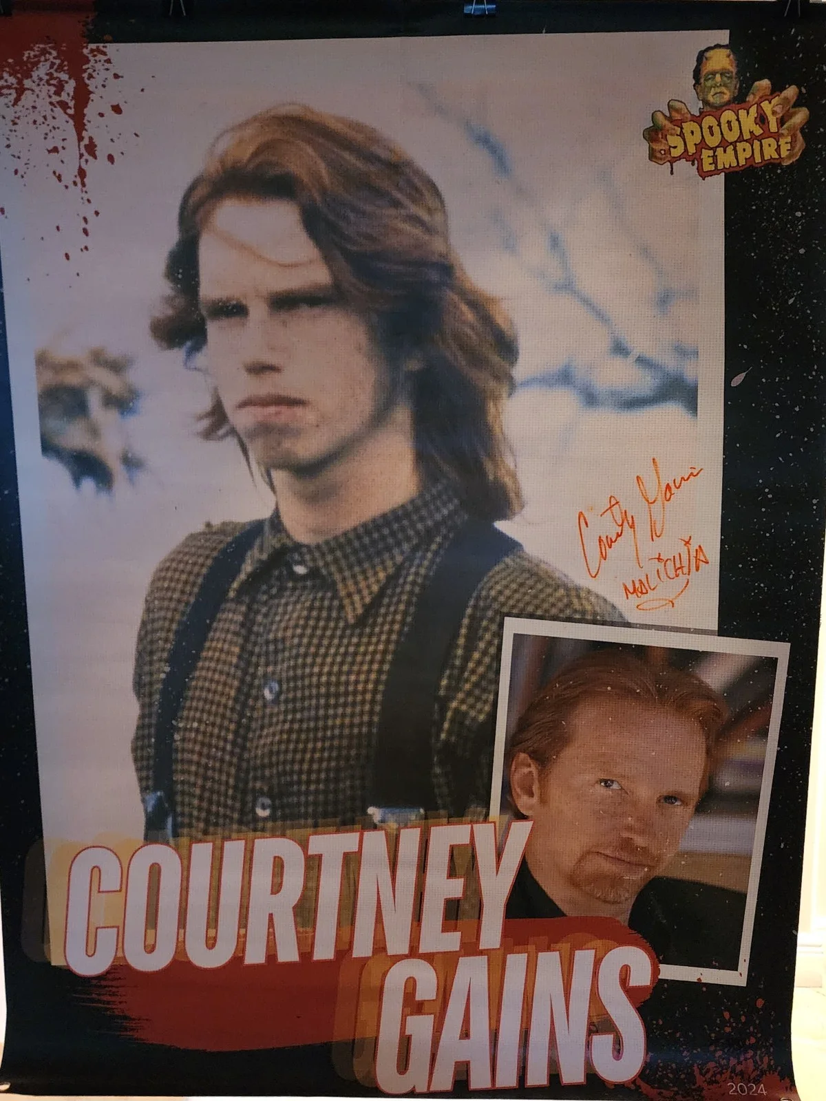 Courtney Gains — Courtney Gains SIGNED! 36x48 Vinyl Banner Spooky Empire 2024 CotC