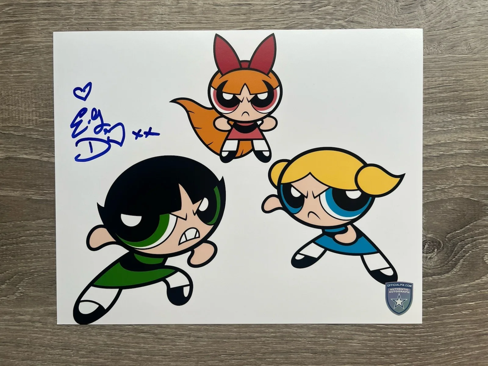 EG Daily — EG Daily Signed Buttercup 8x10 Photo Powerpuff Girls Official Pix COA OPX