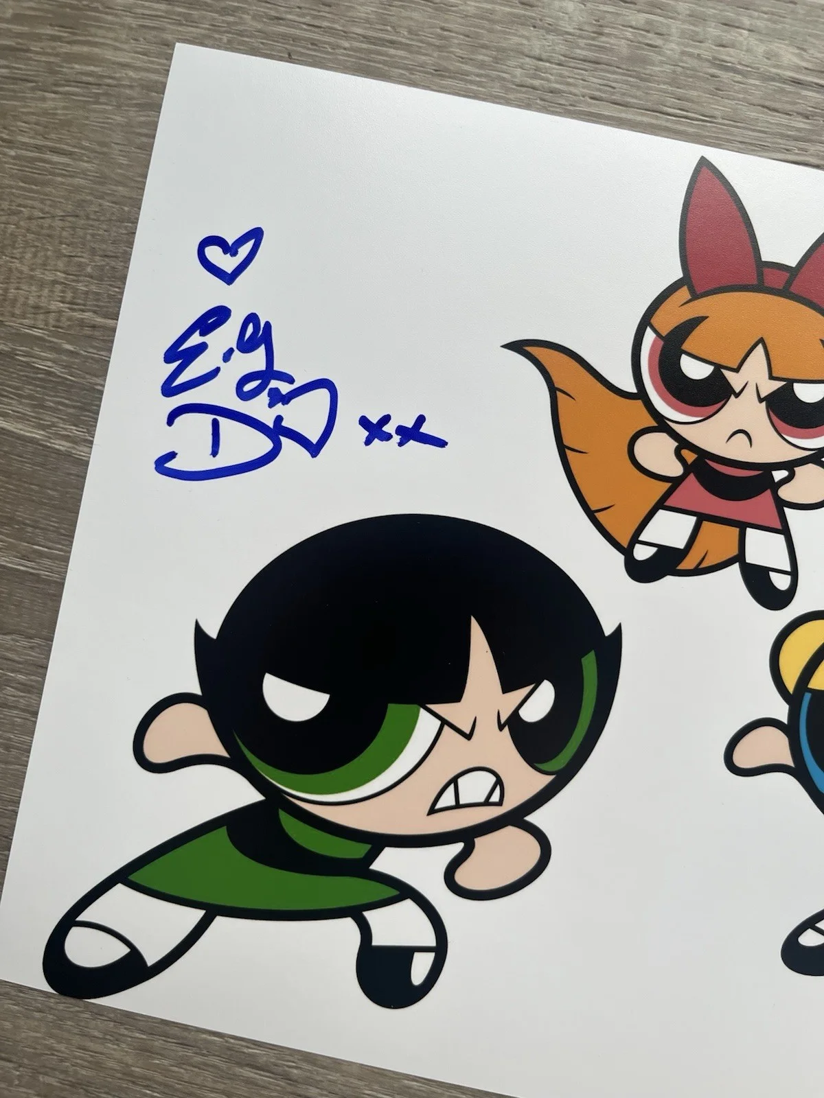 EG Daily — EG Daily Signed Buttercup 8x10 Photo Powerpuff Girls Official Pix COA OPX, изображение 2