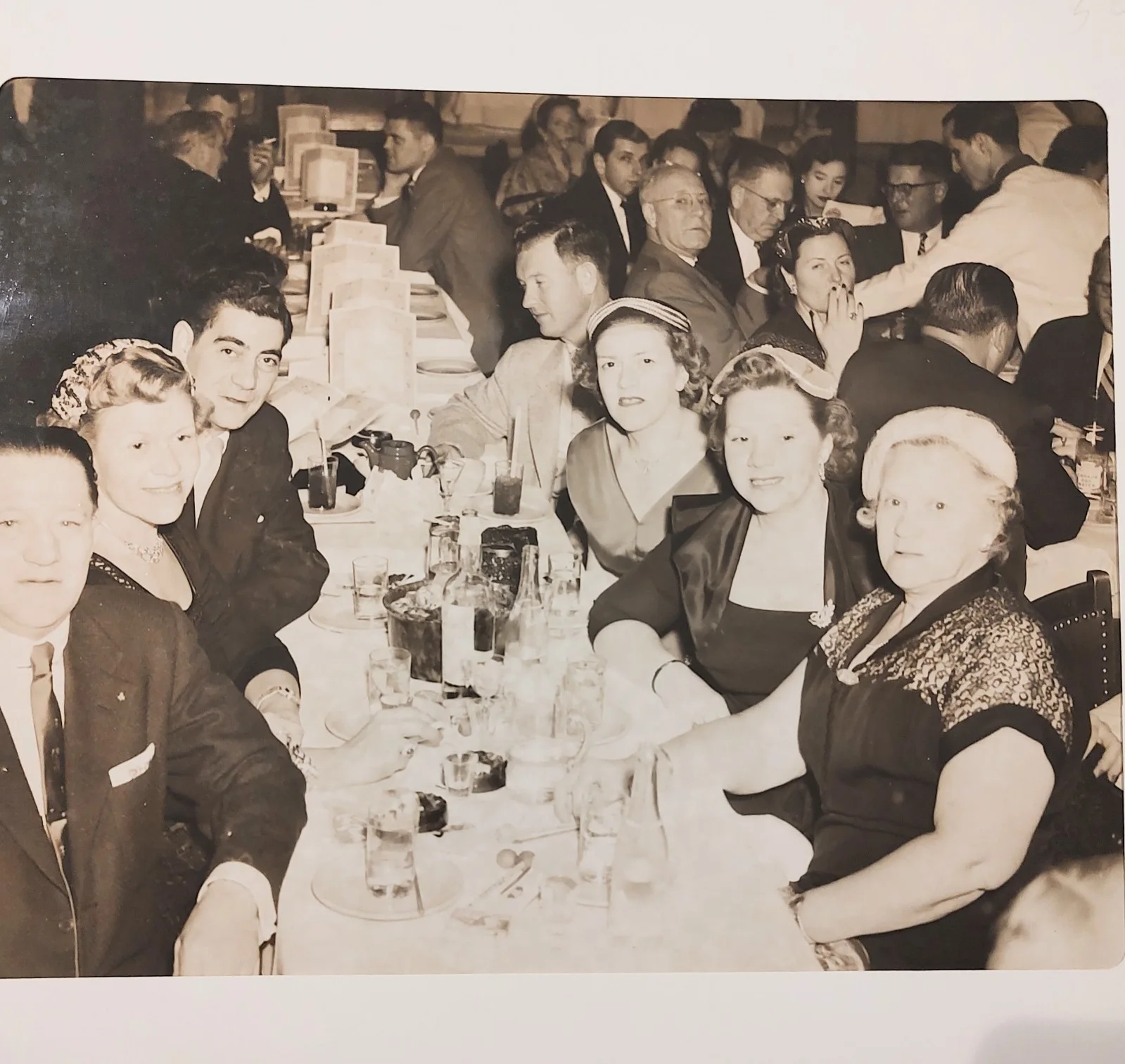 Johnnie Ray George Raft — Lou Walters Latin Quarter NYC Souvenir Photo Signed George Raft Johnnie Ray, image 4
