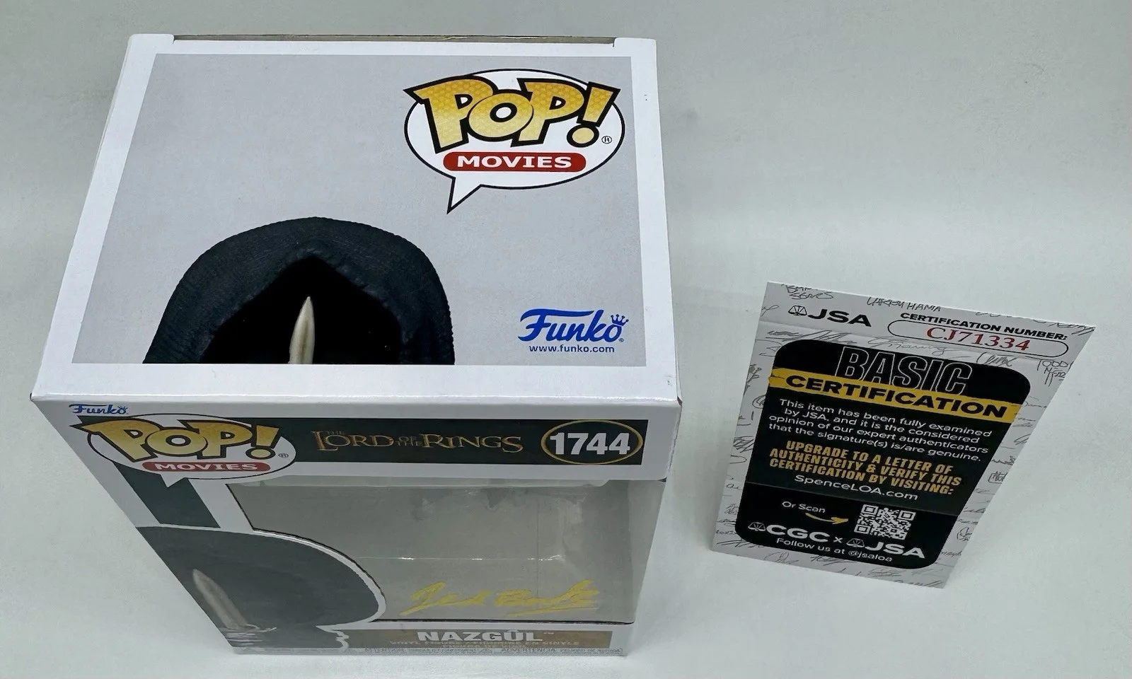 JED BROPHY — JED BROPHY HAND SIGNED AUTOGRAPH "NAZUL" LORD OF THE RINGS FUNKO POP +JSA COA, изображение 2